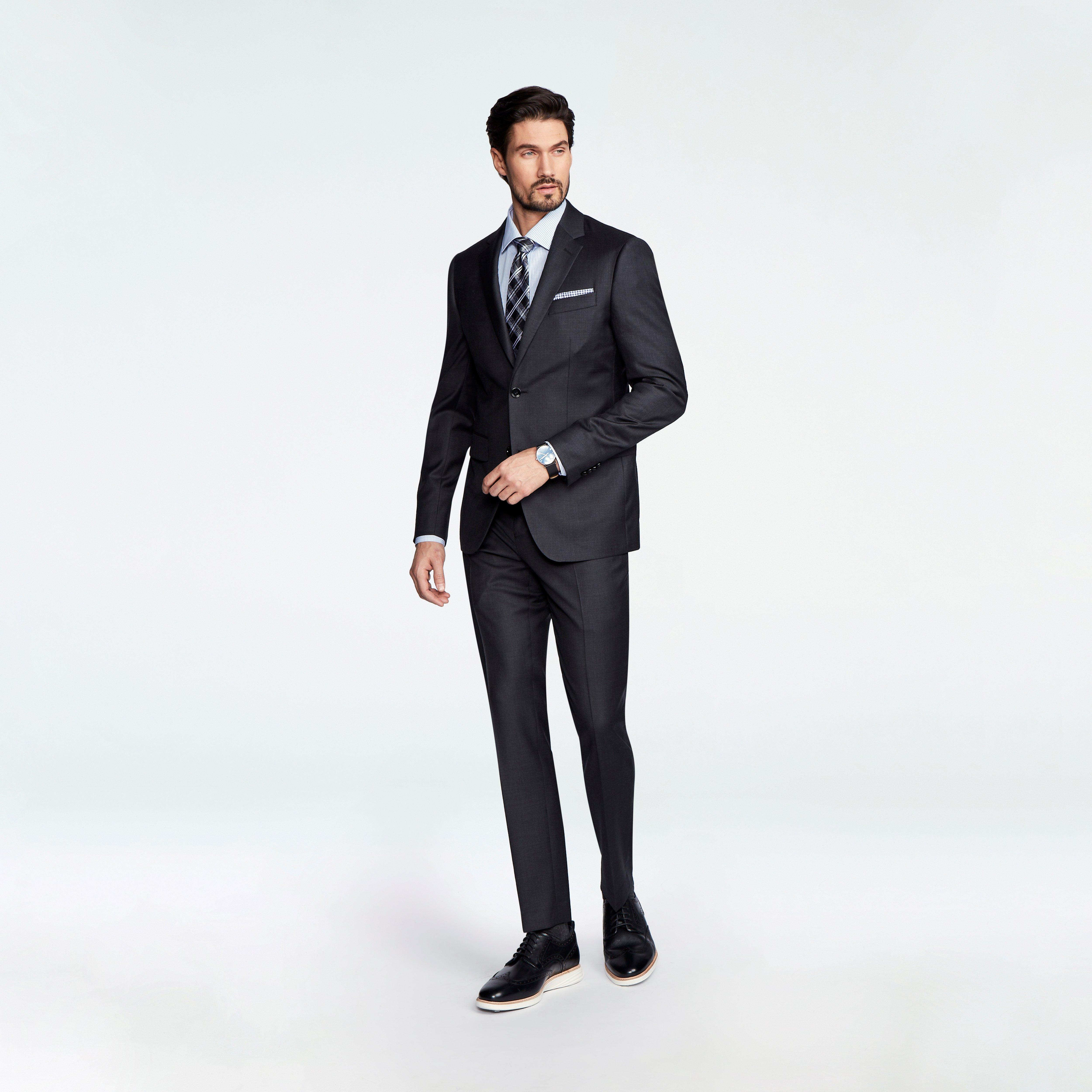 Indochino Men's Custom Hemsworth Charcoal Gray Suit