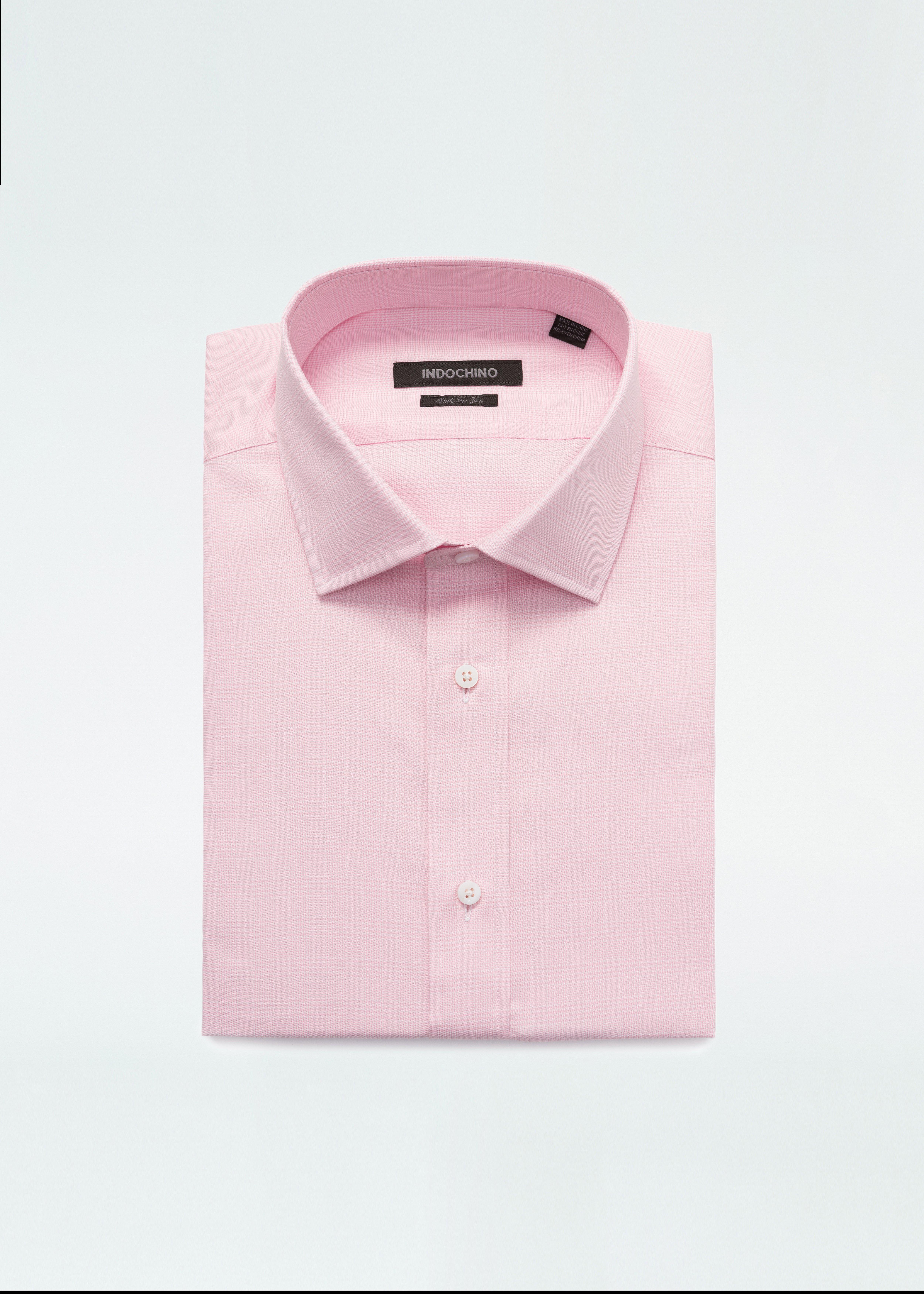 green emerald velvet dress Pink Tapered Fit Shirt - Pink Muscle Fit Shirt main image 1