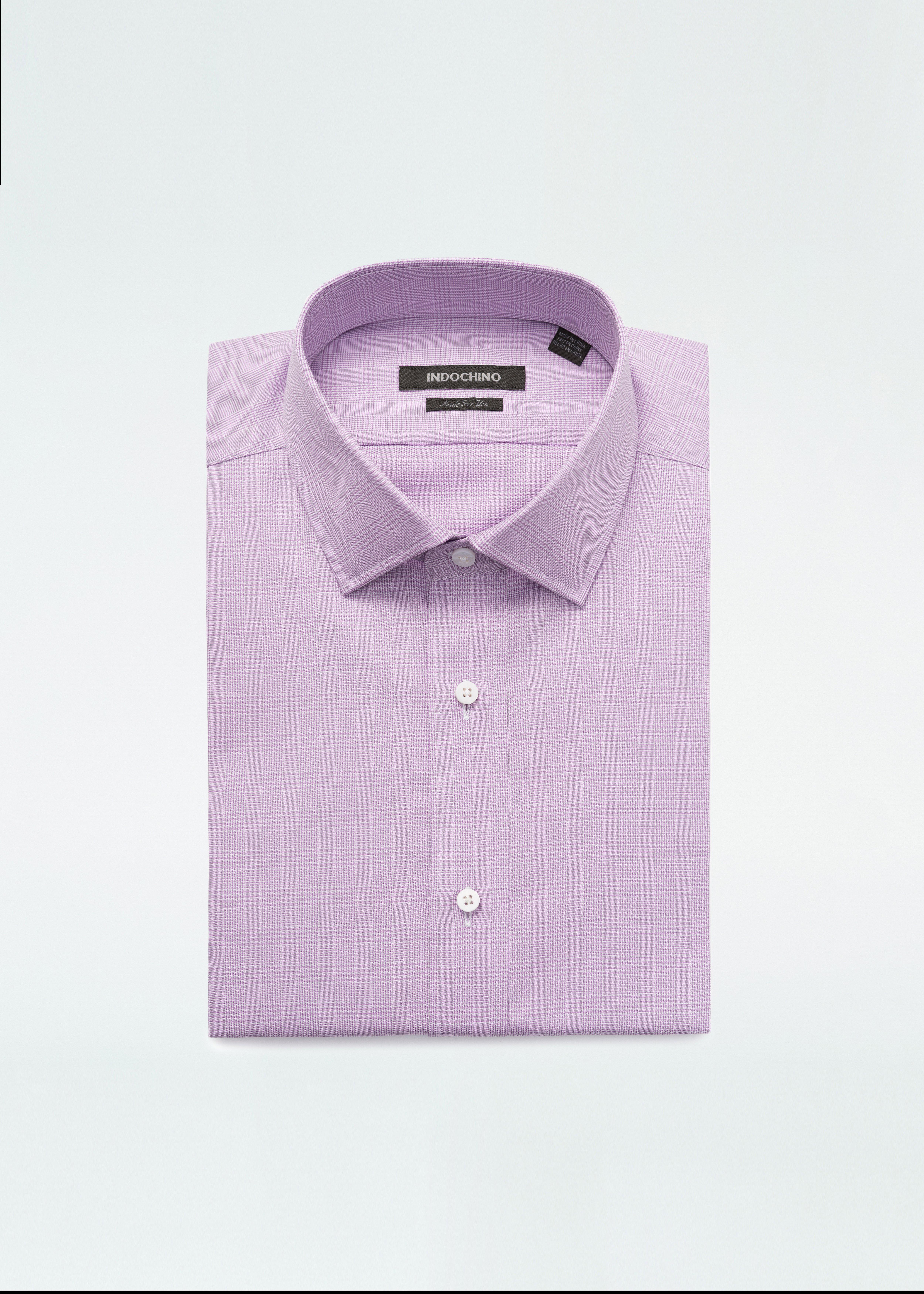 green emerald velvet dress JOHN VARVATOS dress shirt in solid light purple main image 1