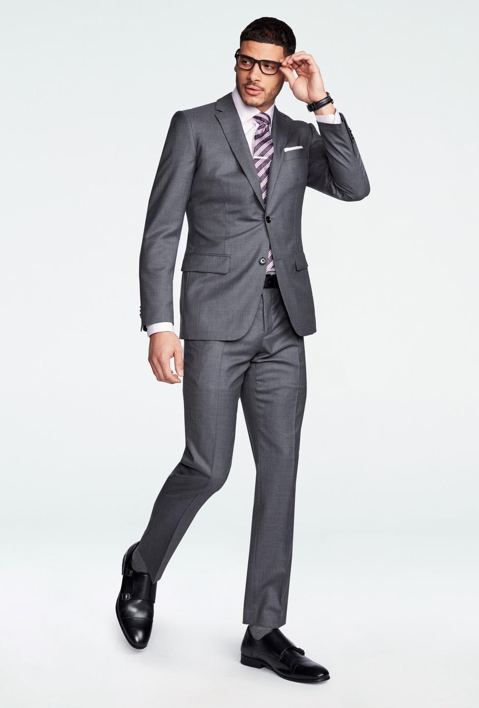 Gray suit - Solid Design from Luxury Indochino Collection