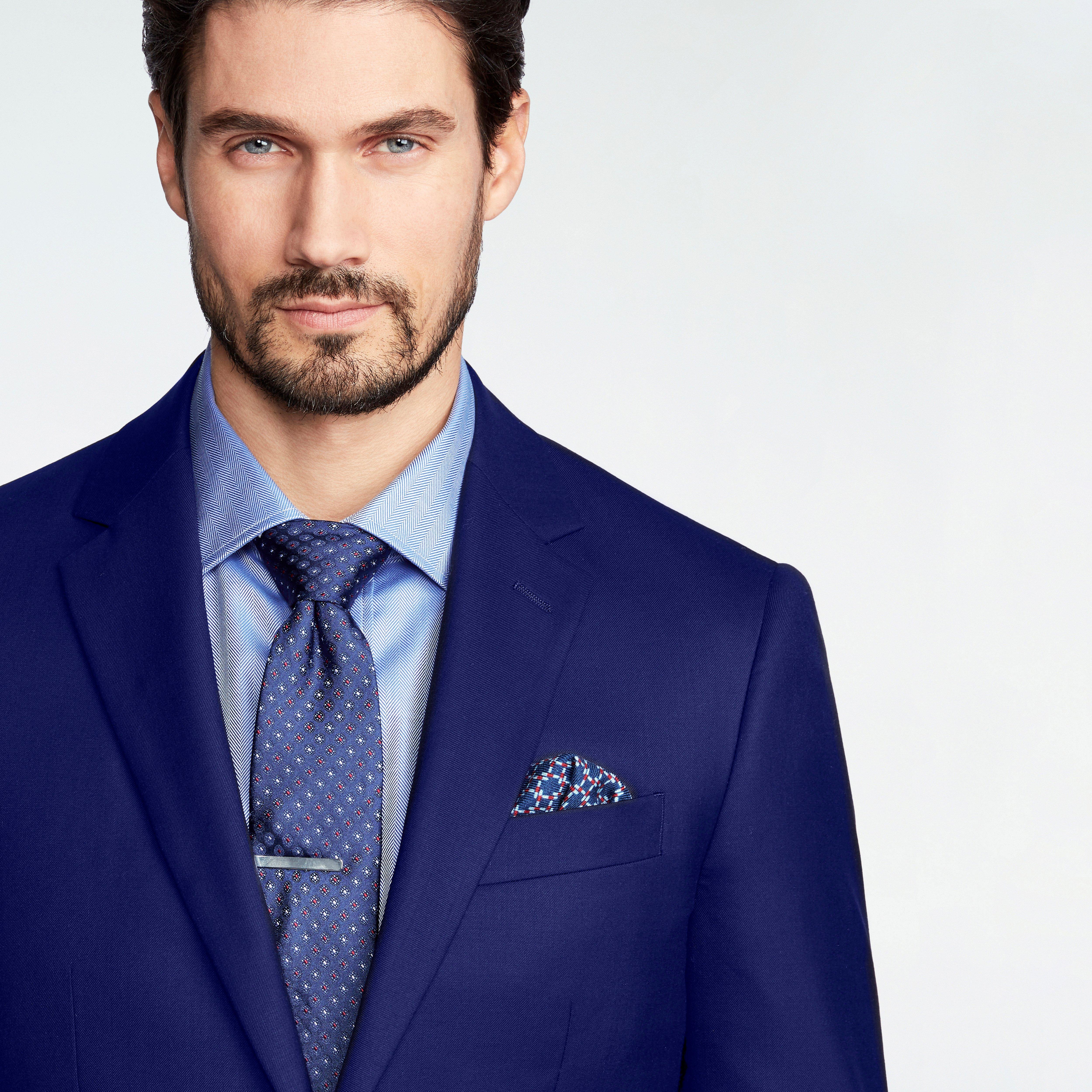 Product thumbnail 6 Blue suit - Harrogate Solid Design from Luxury Indochino Collection