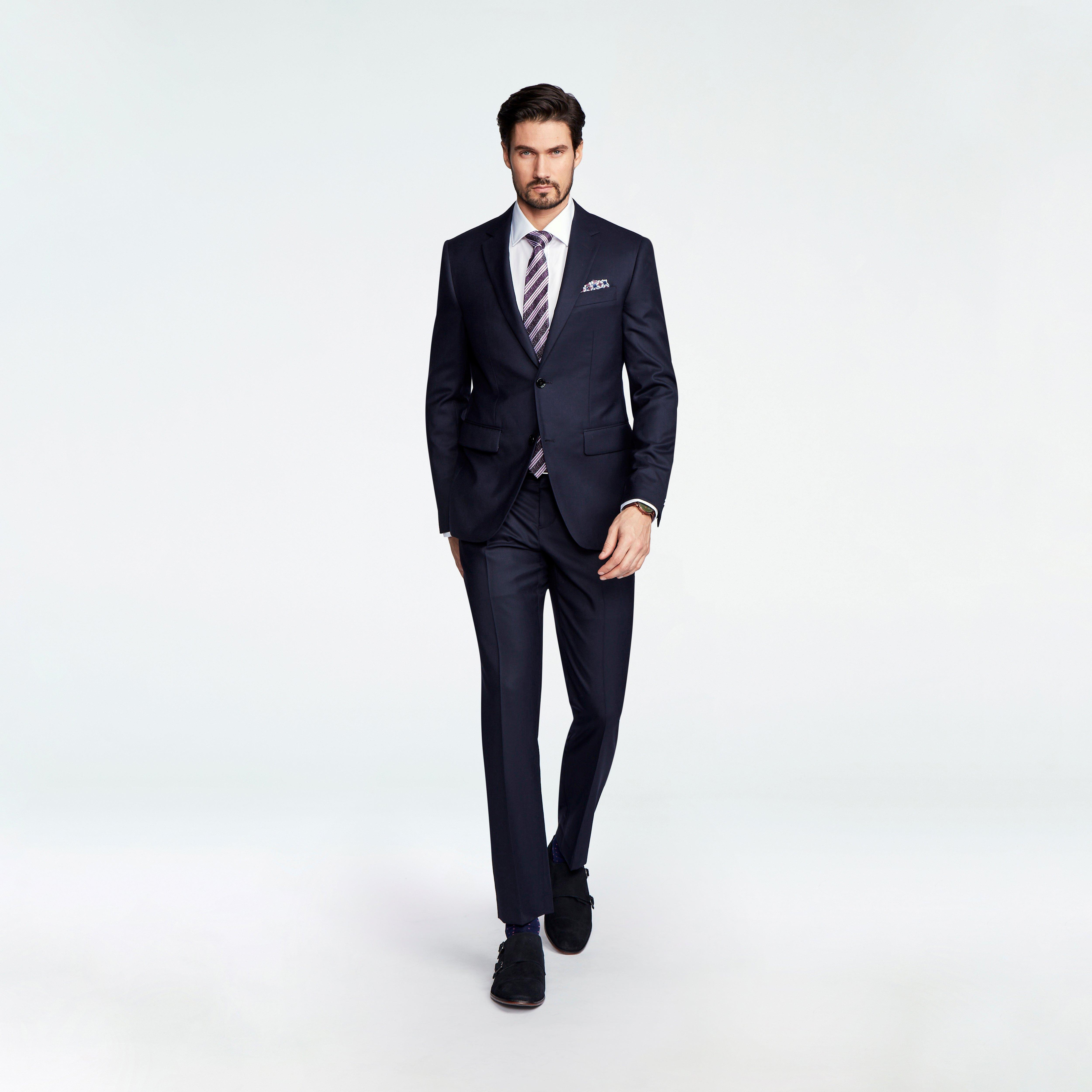 HARROGATE ハロゲイト 7.5 Custom Suits Made For You - Harrogate Navy Suit | INDOCHINO