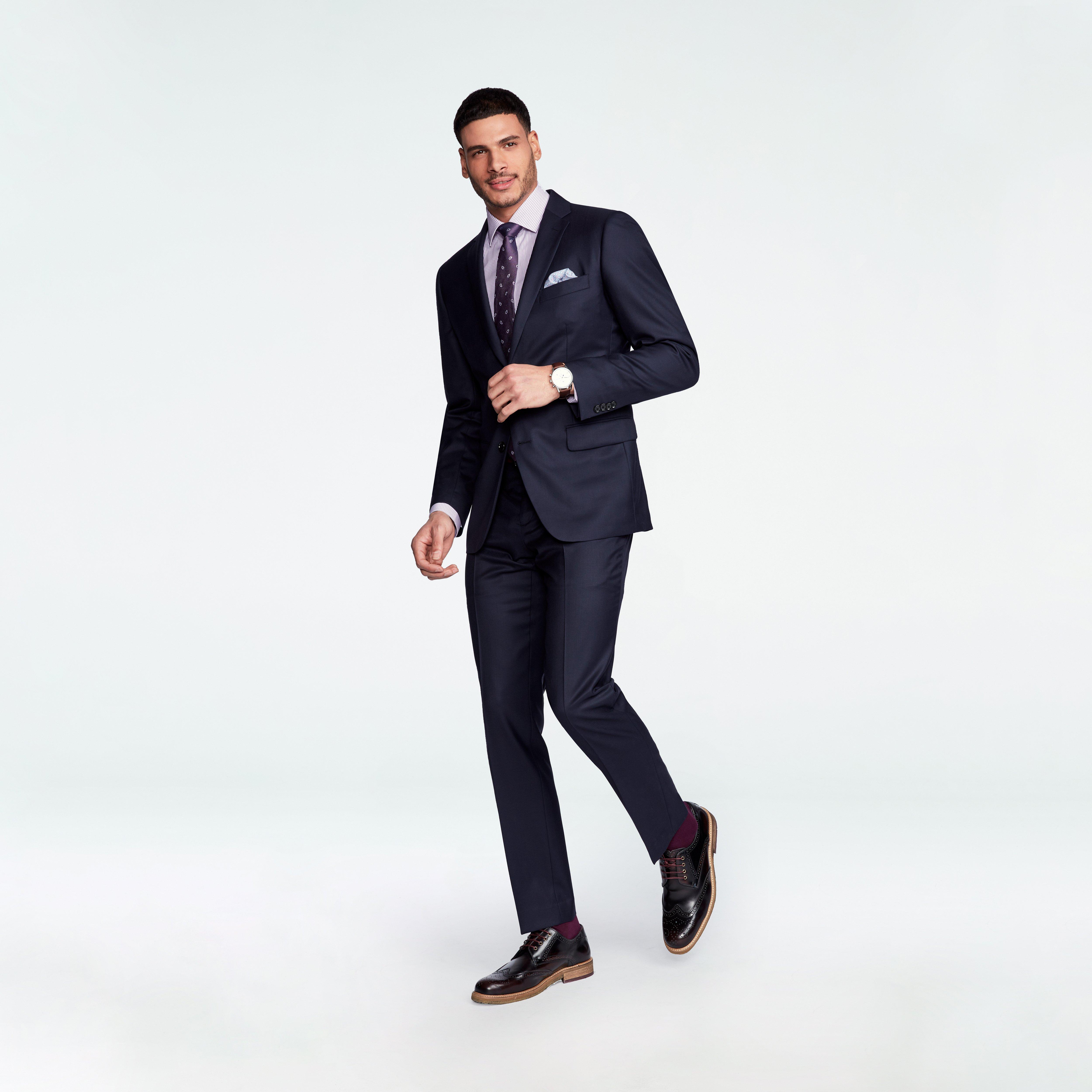 Indochino Men's Custom Harrogate Midnight Blue Suit