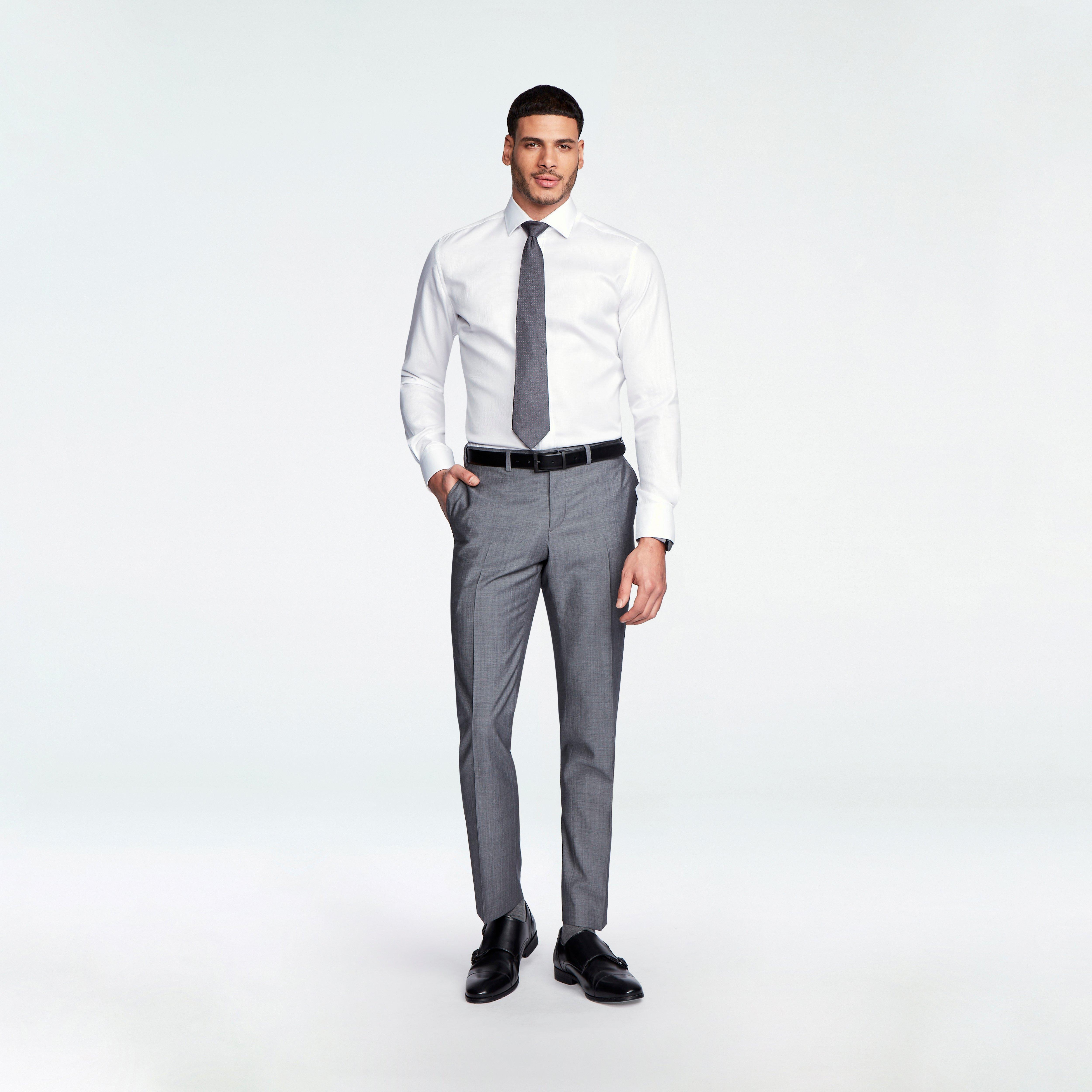 Custom Suits Made For You - Hamilton Sharkskin Gray Suit | INDOCHINO
