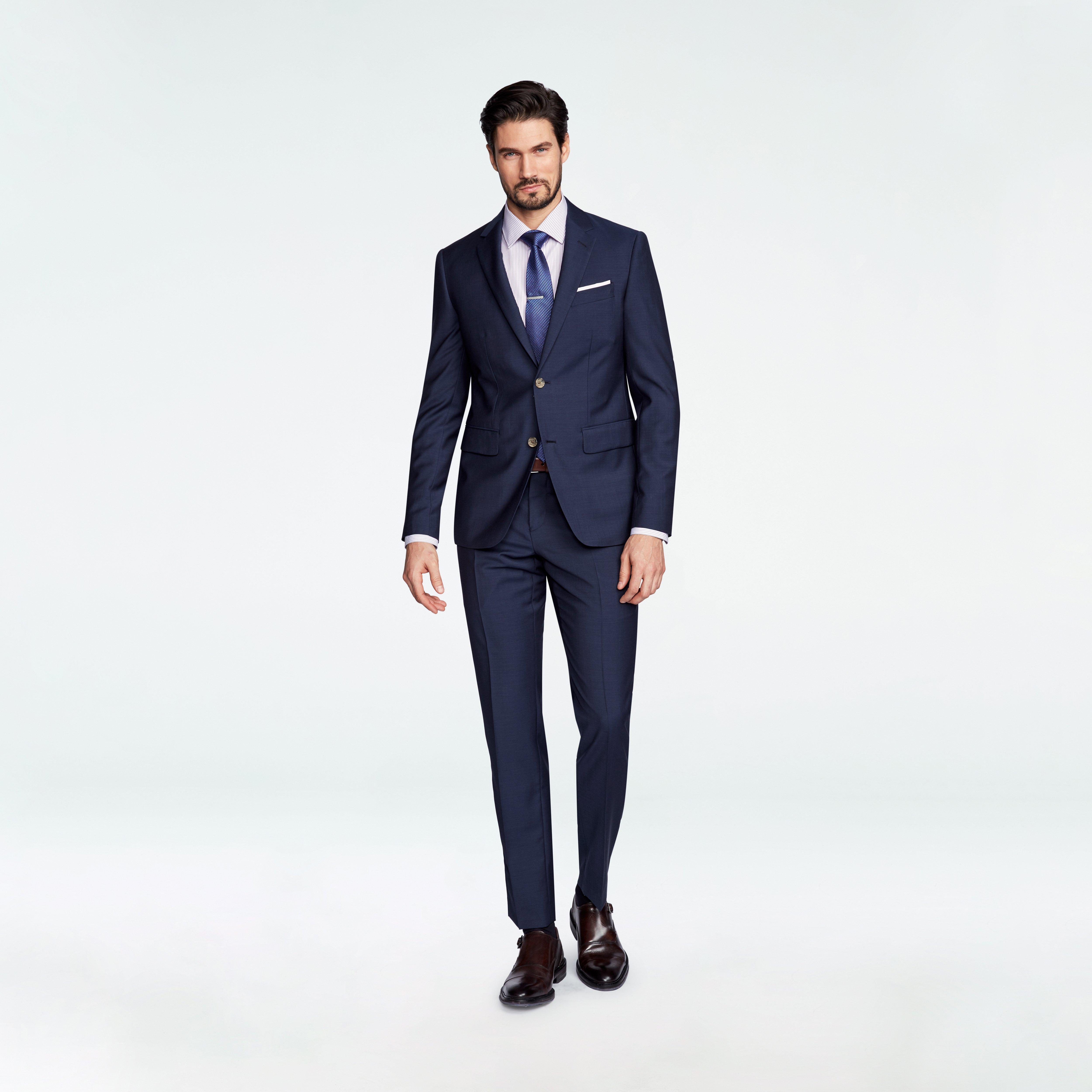 Hayle sharkskin dark sales navy suit