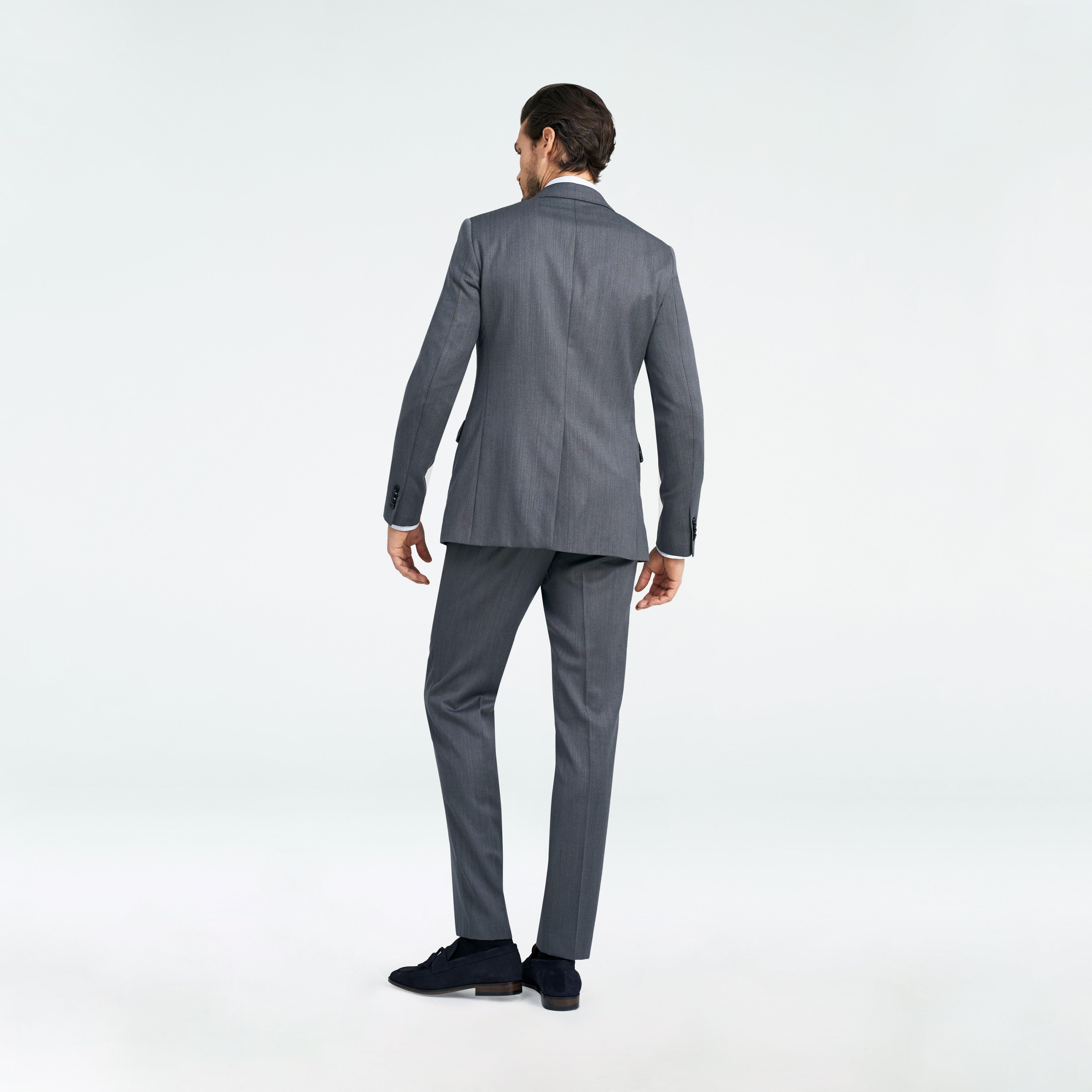 Custom Suits Made For You - Hereford Cavalry Twill Gray Suit | INDOCHINO