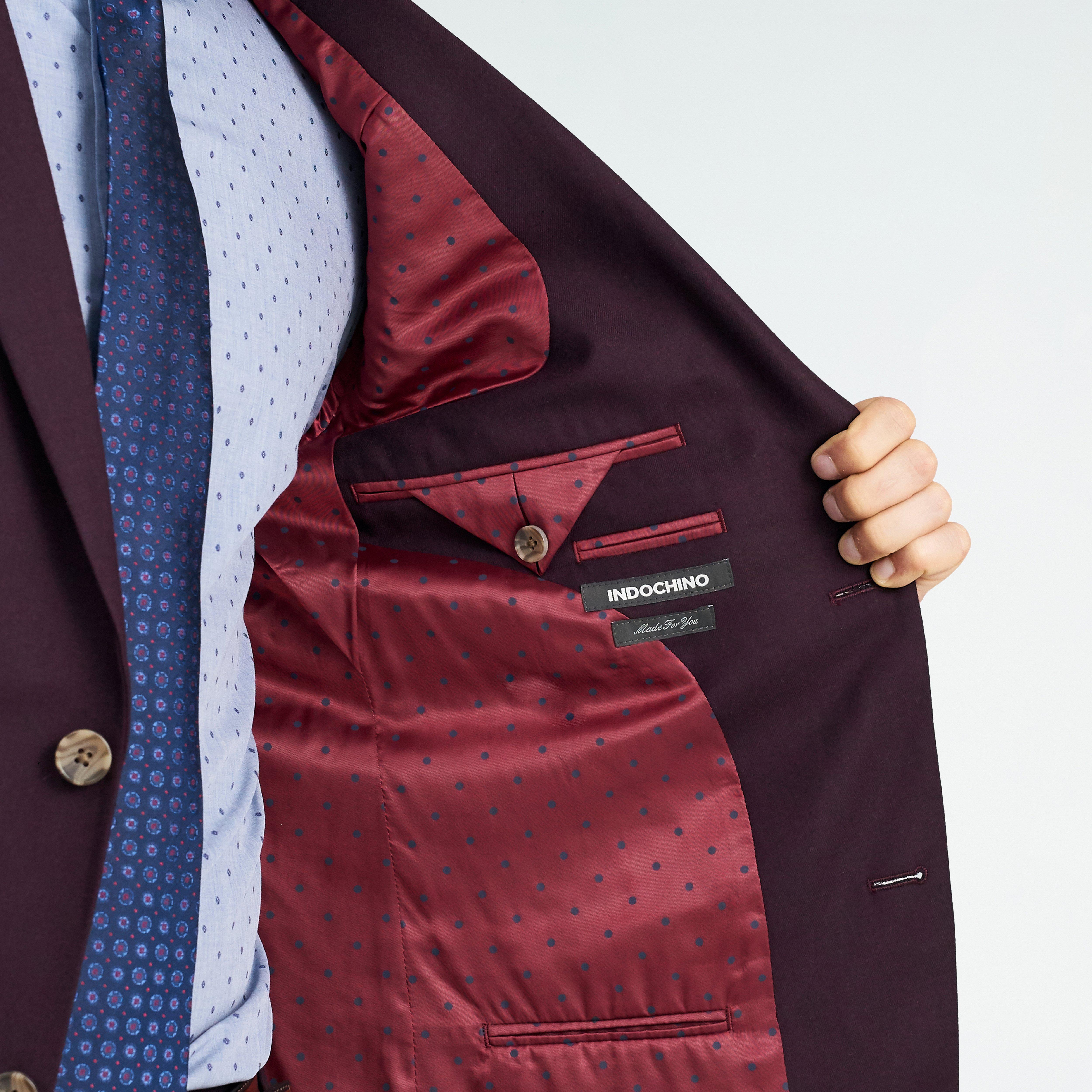 Product thumbnail 3 Burgundy blazer - Hayward Solid Design from Luxury Indochino Collection