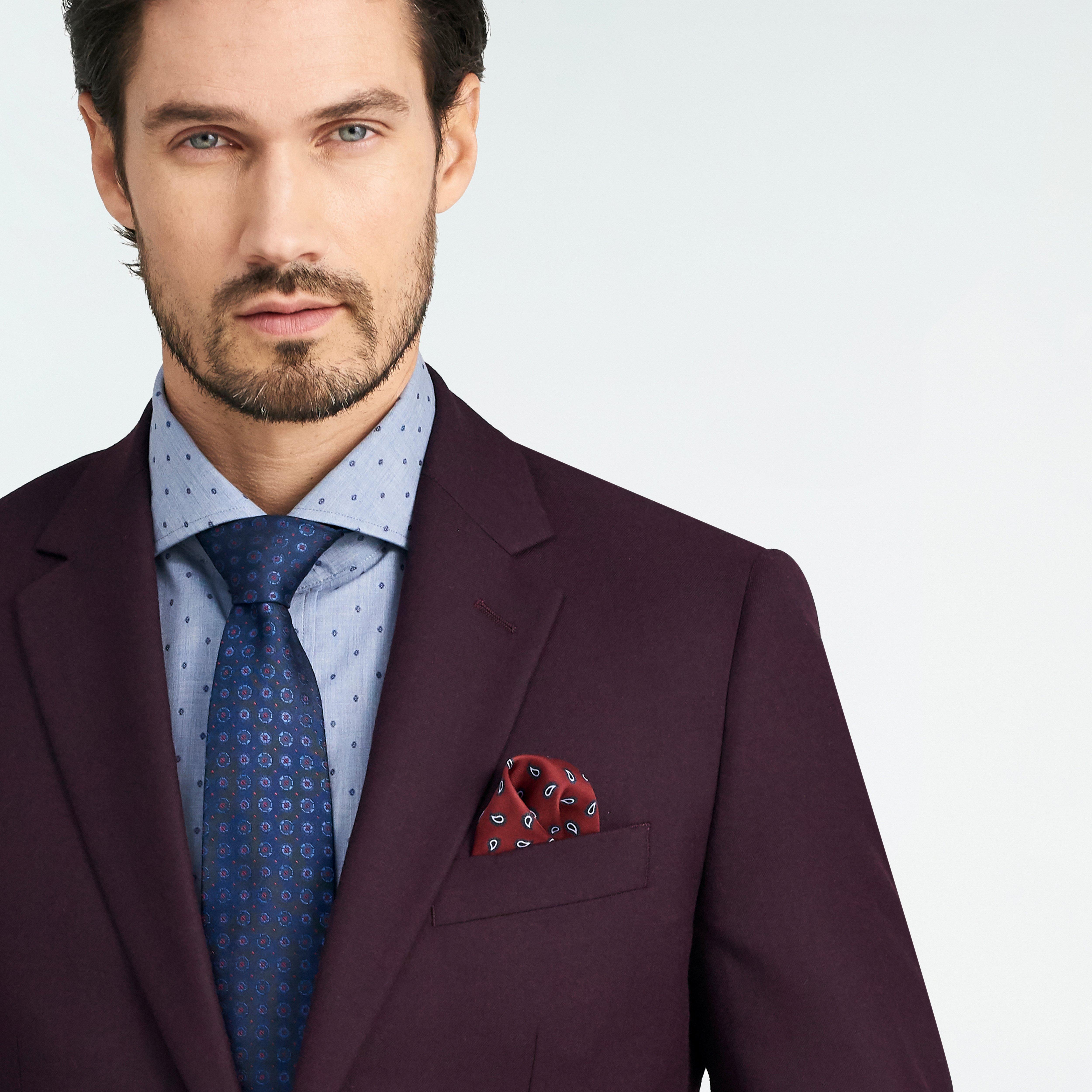 Product thumbnail 4 Burgundy blazer - Hayward Solid Design from Luxury Indochino Collection