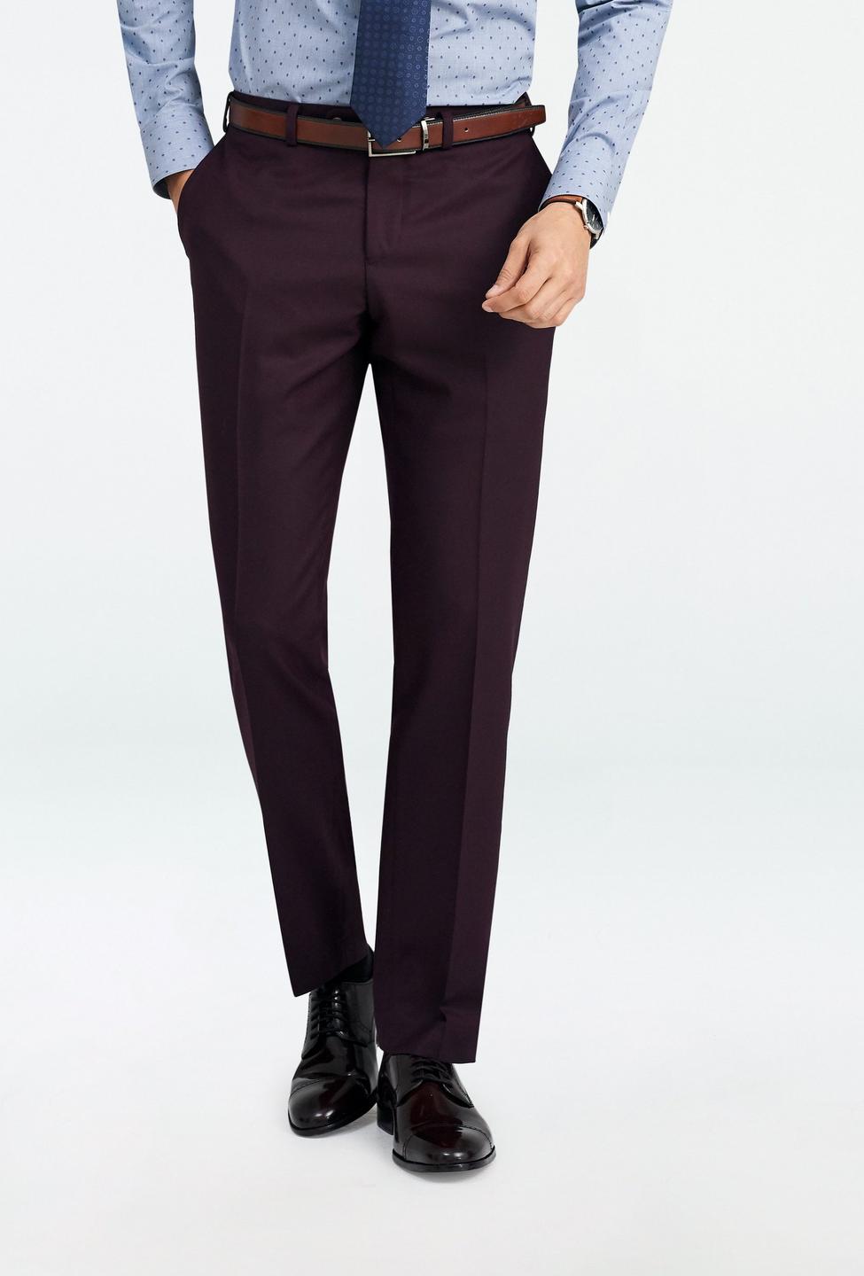 Burgundy pants - Hayward Solid Design from Luxury Indochino Collection