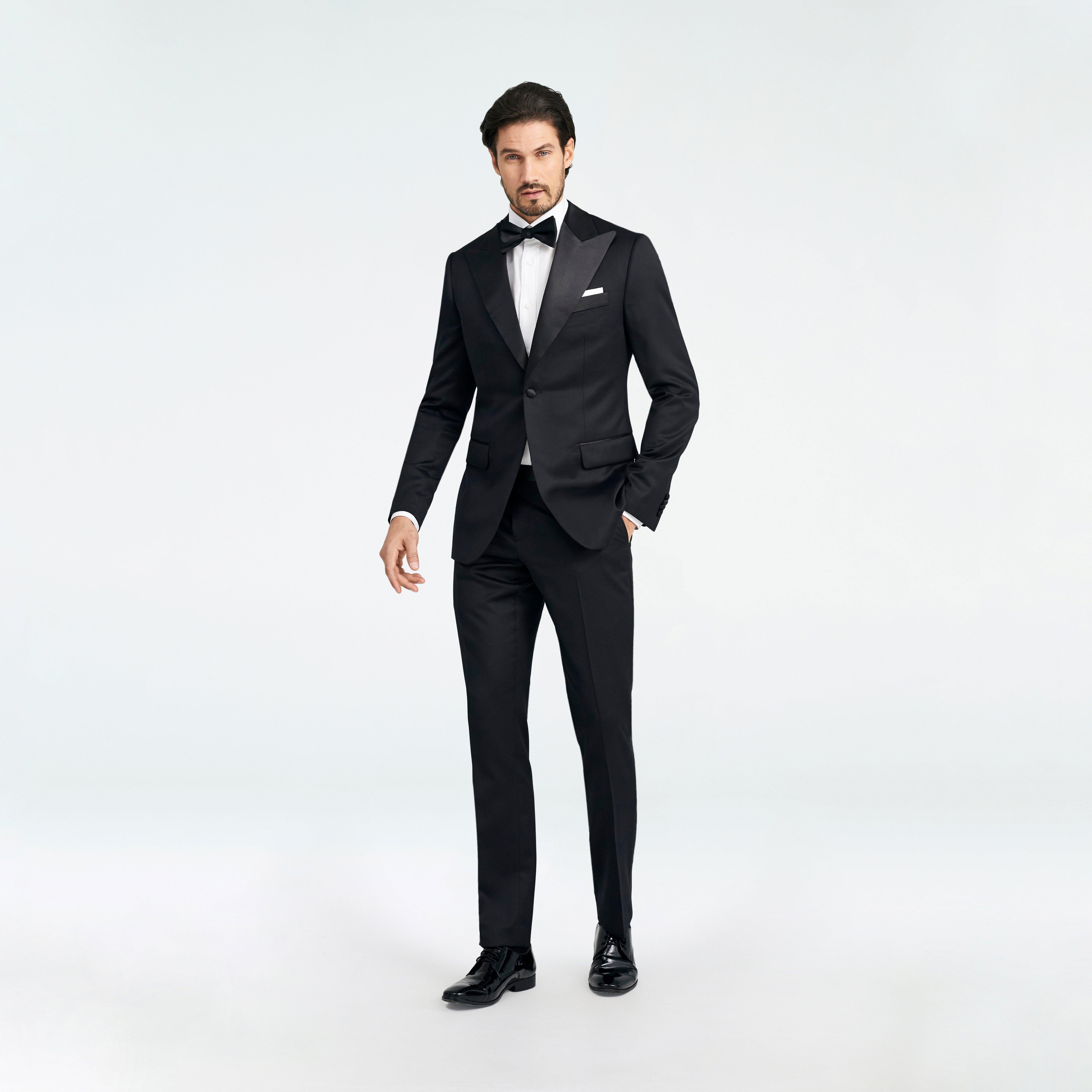 Custom Suits Made For You - Hampton Black Tuxedo | INDOCHINO