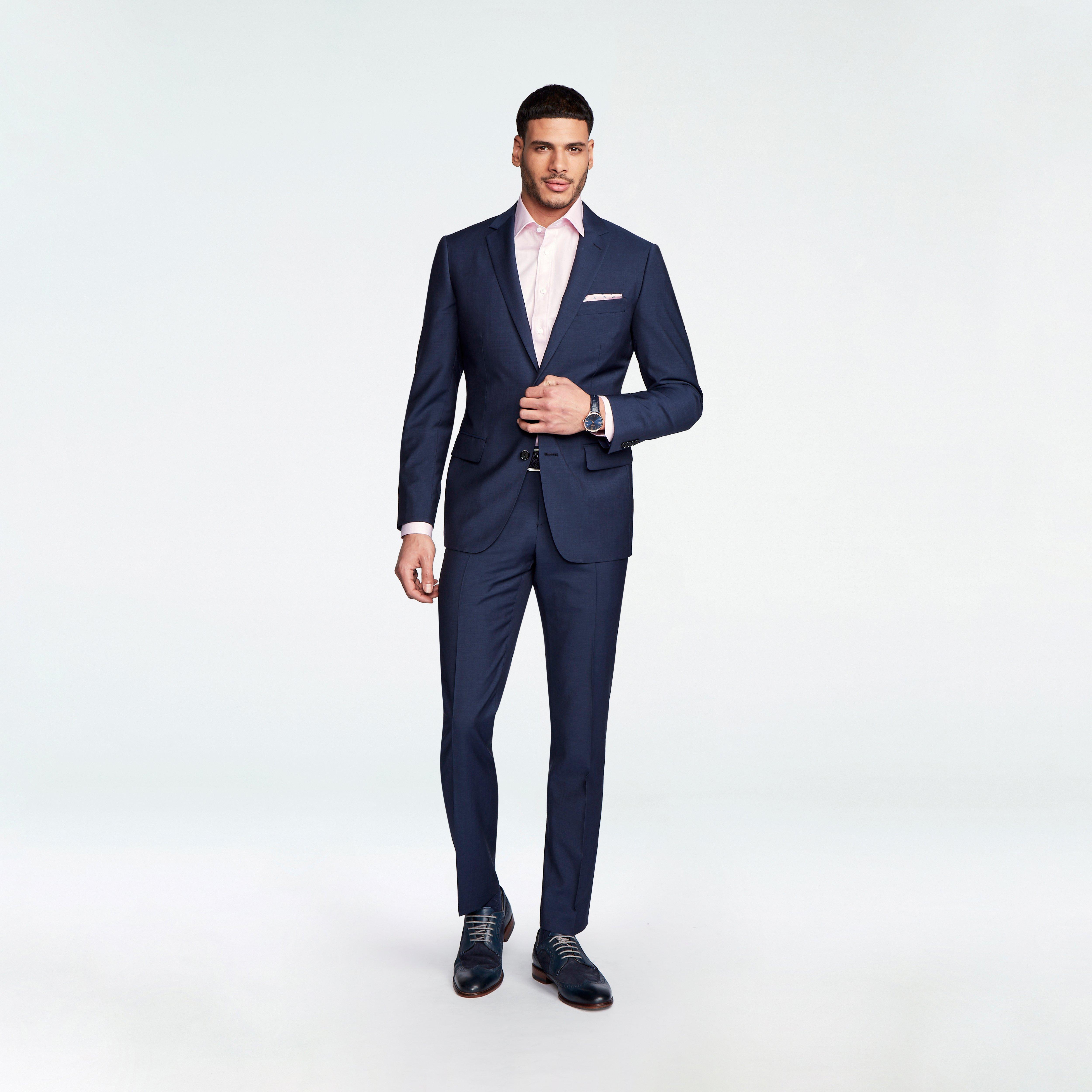 Hamilton Sharkskin Blue Pants