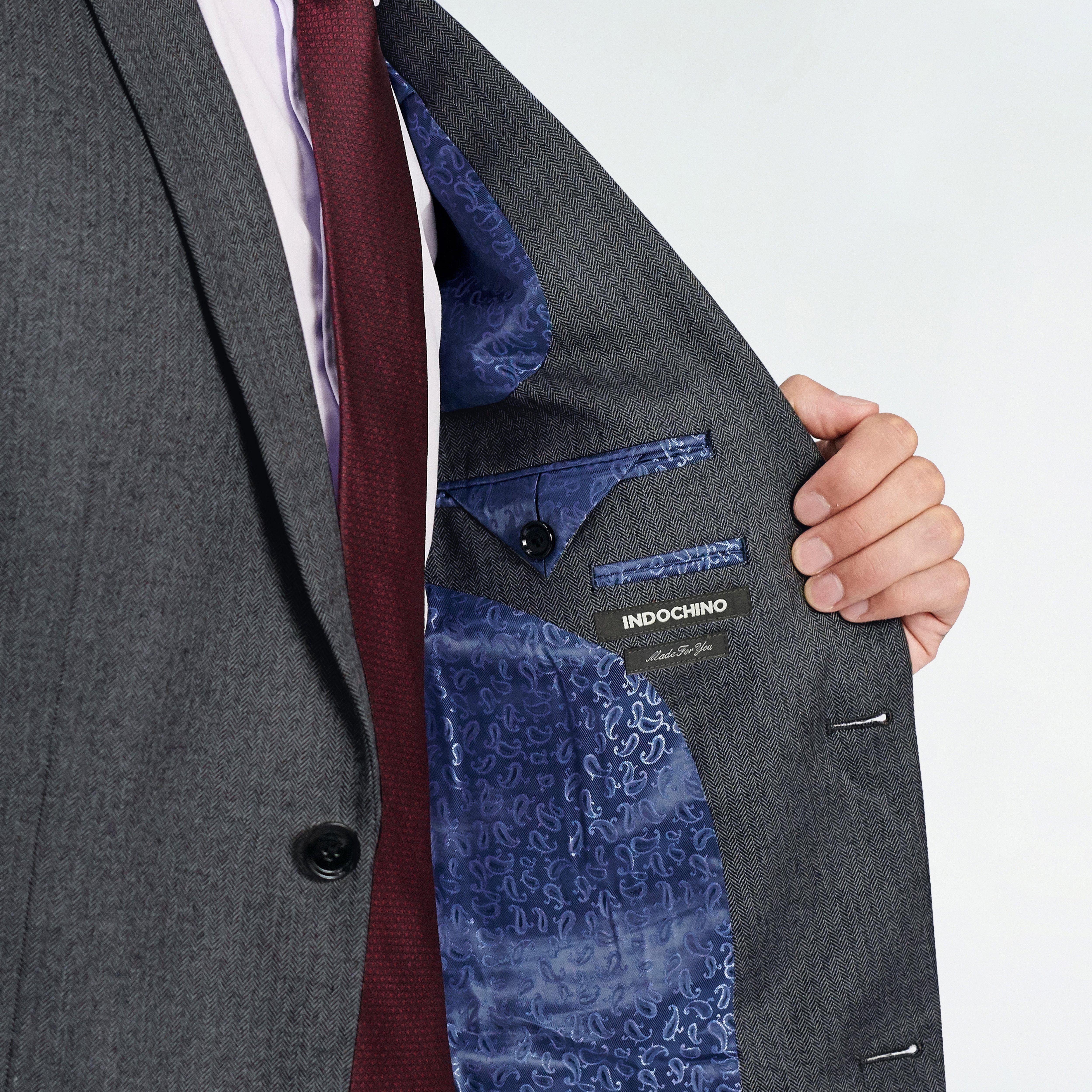 Product thumbnail 3 Gray blazer - Prescot Herringbone Design from Fall / Winter Indochino Collection