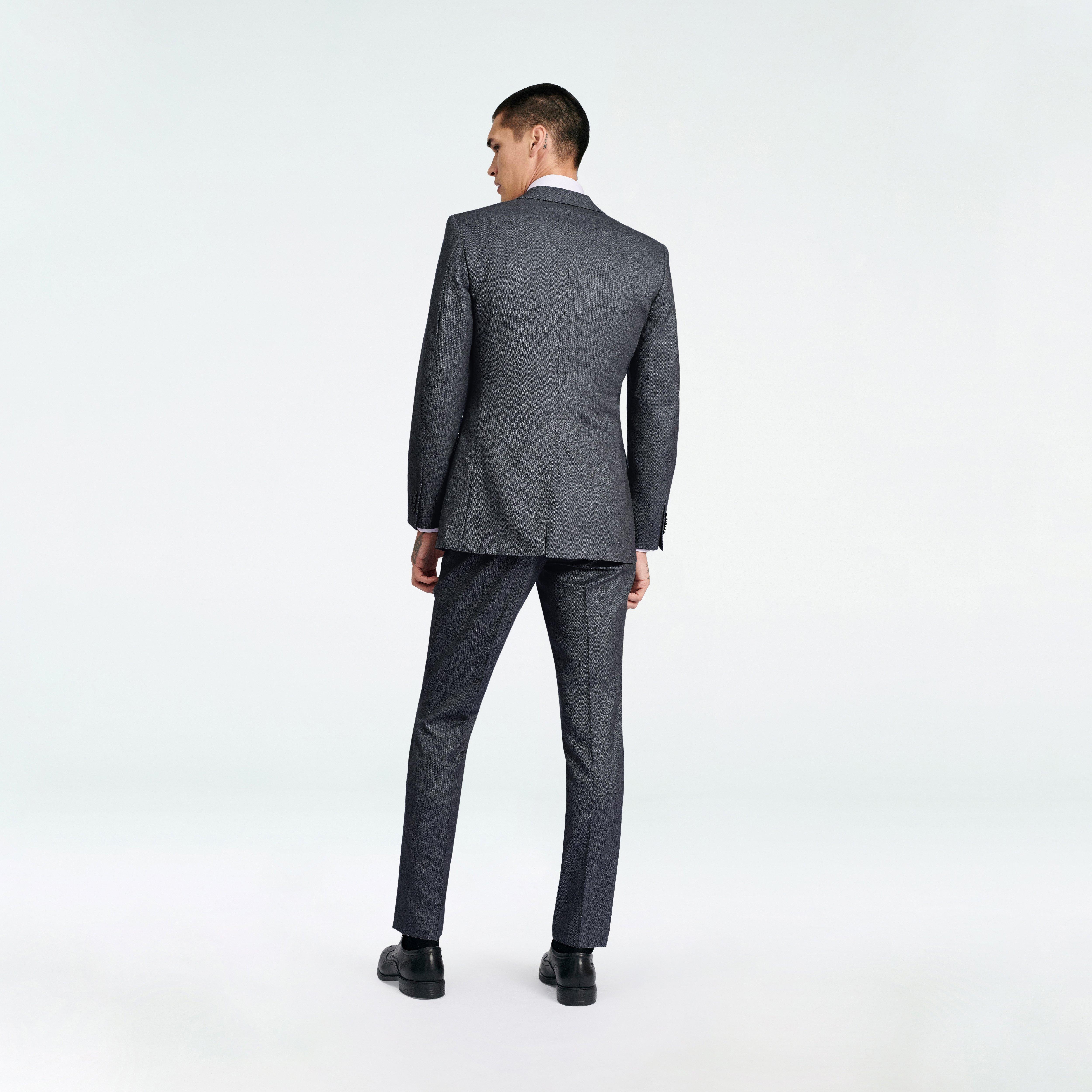 Custom Suits Made For You - Prescot Herringbone Charcoal Suit | INDOCHINO