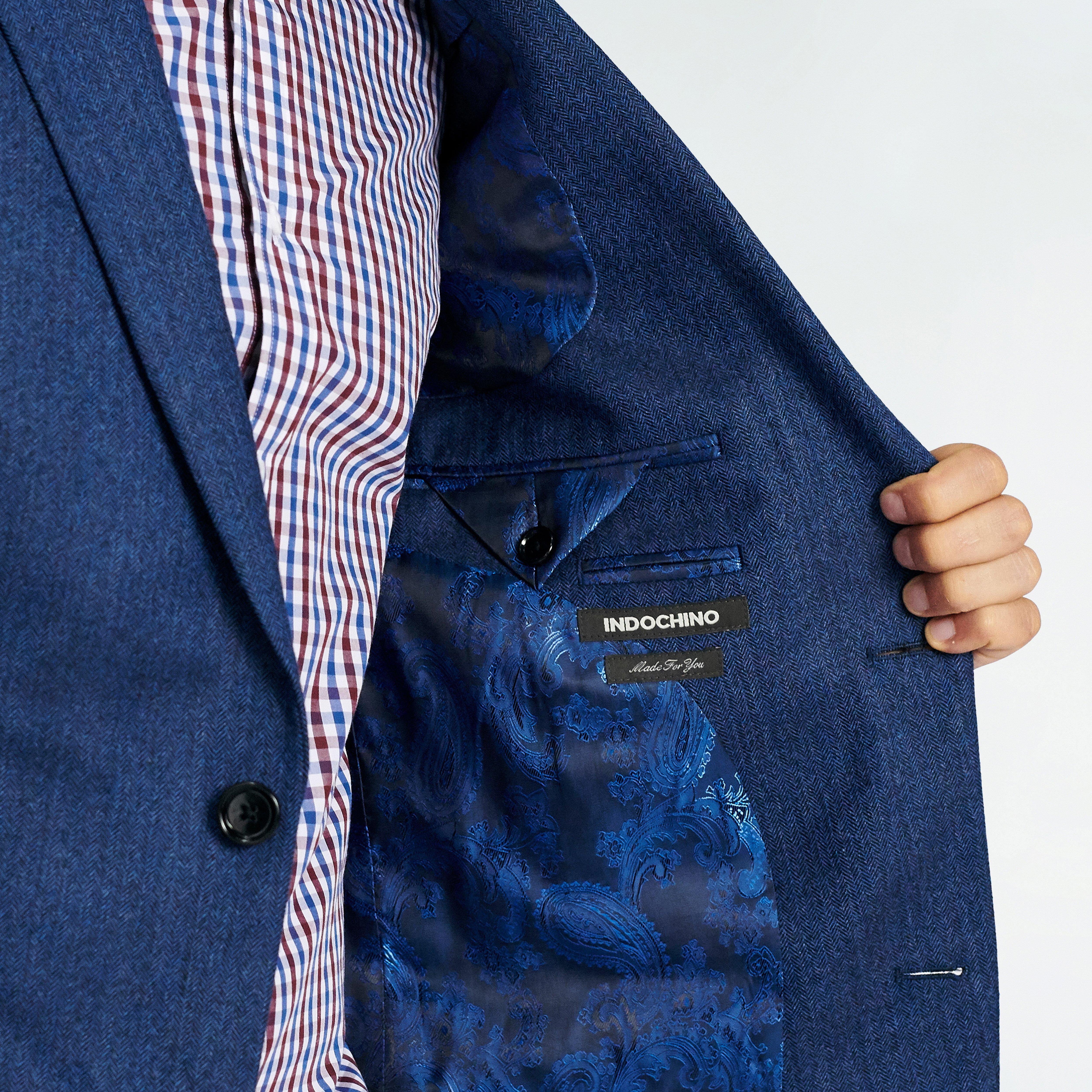 Product thumbnail 3 Blue blazer - Prescot Herringbone Design from Seasonal Indochino Collection