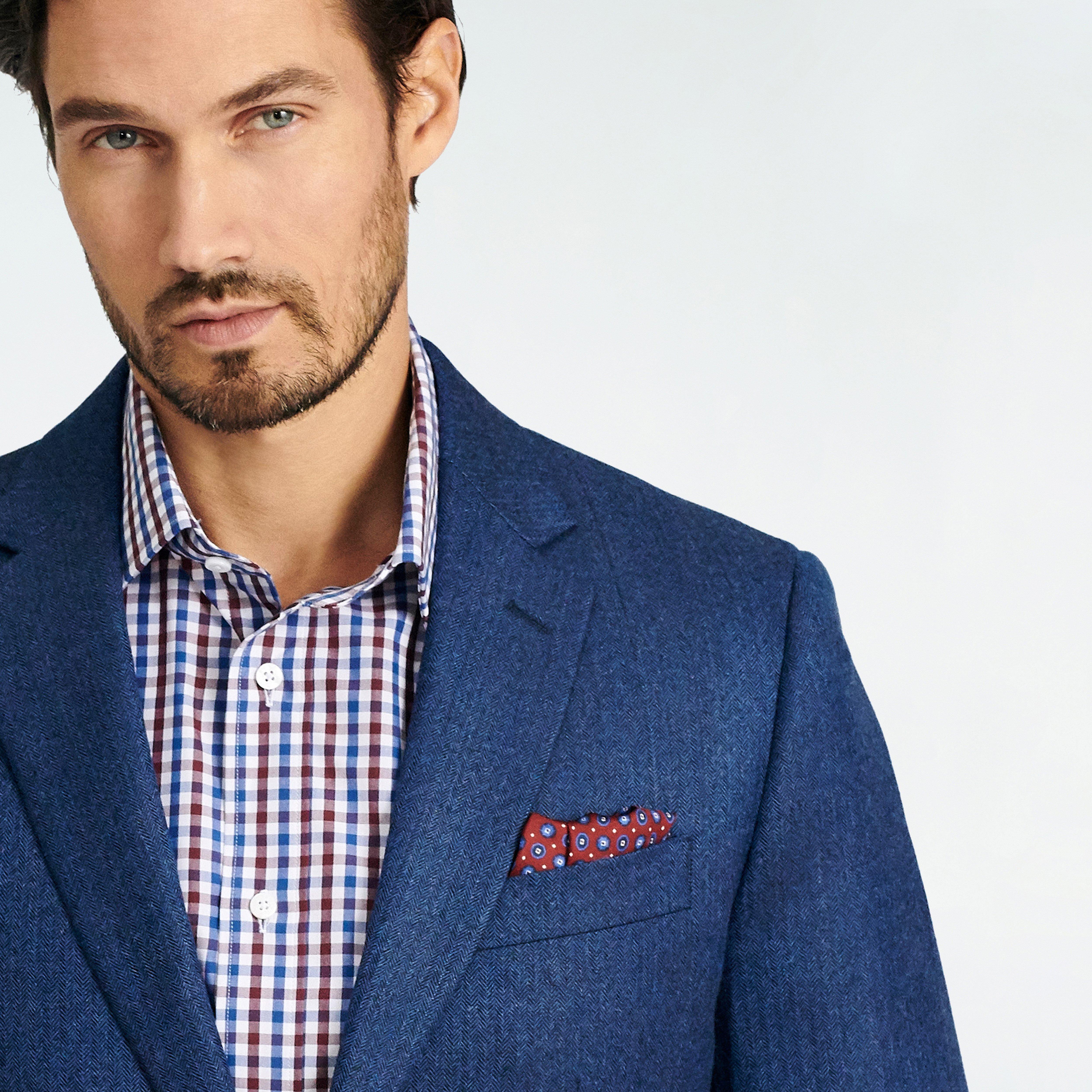 Product thumbnail 4 Blue blazer - Prescot Herringbone Design from Seasonal Indochino Collection