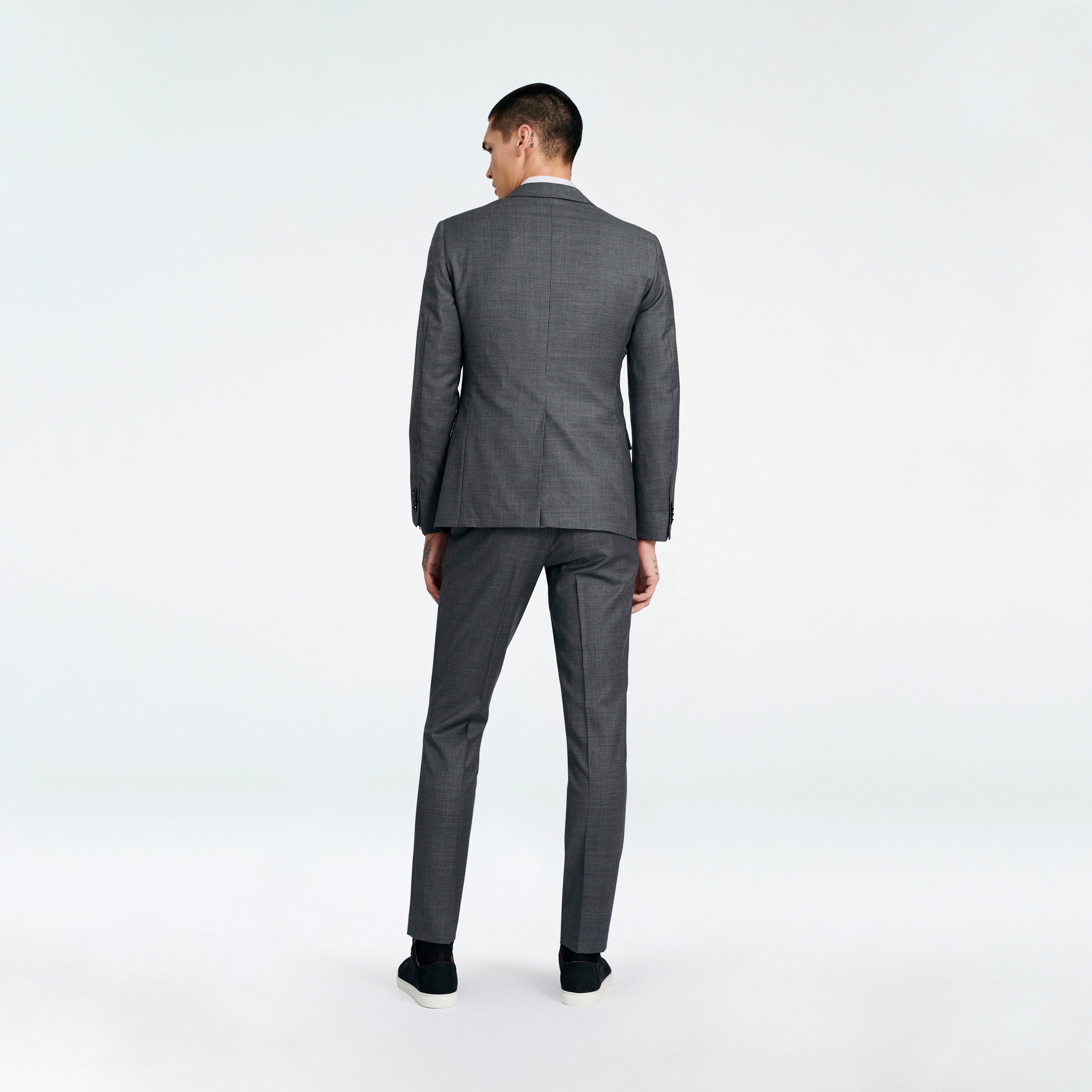 Malvern Houndstooth Gray Suit