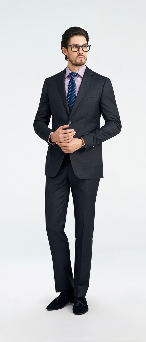 Malvern Houndstooth Charcoal Suit