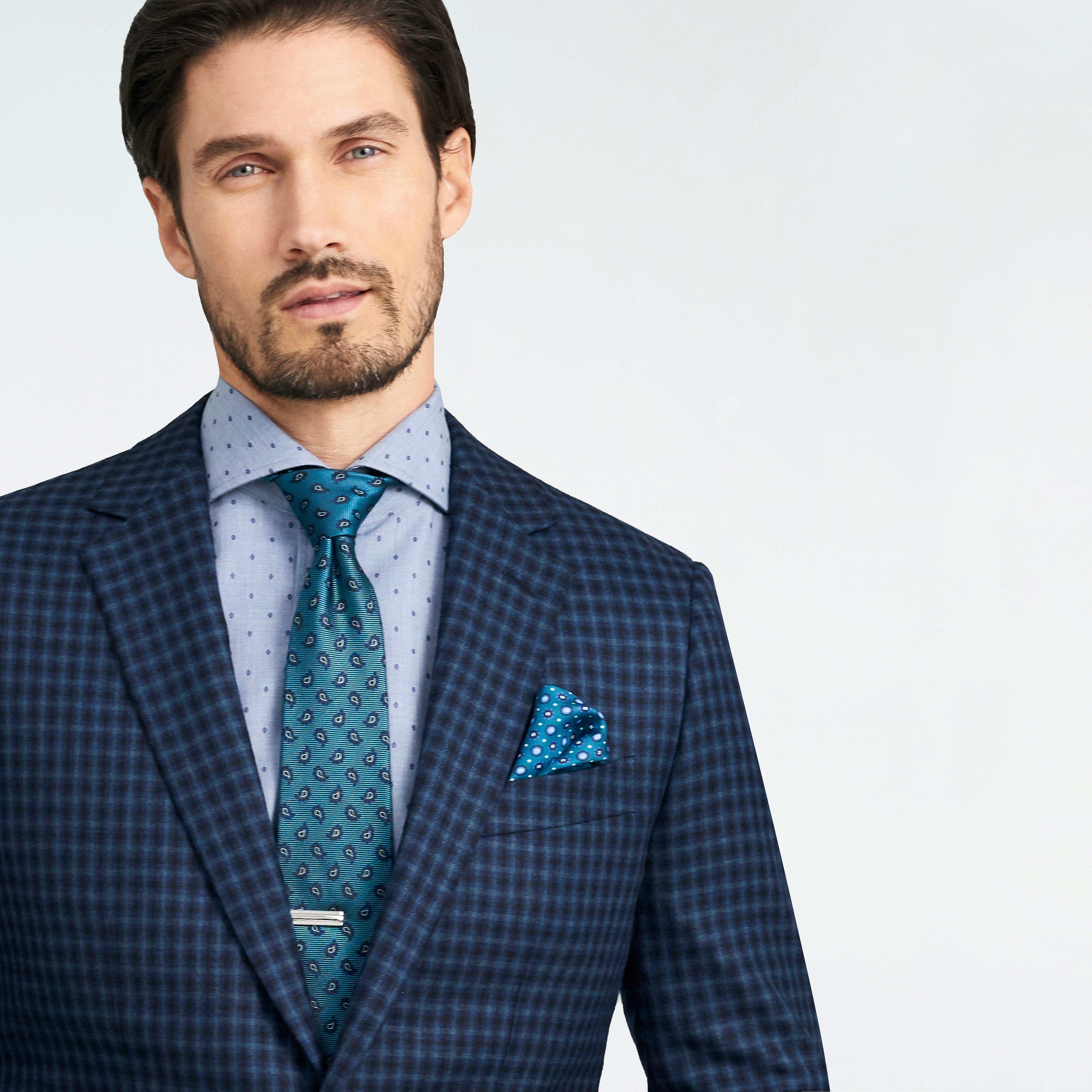 stafford-micro-check-navy-suit