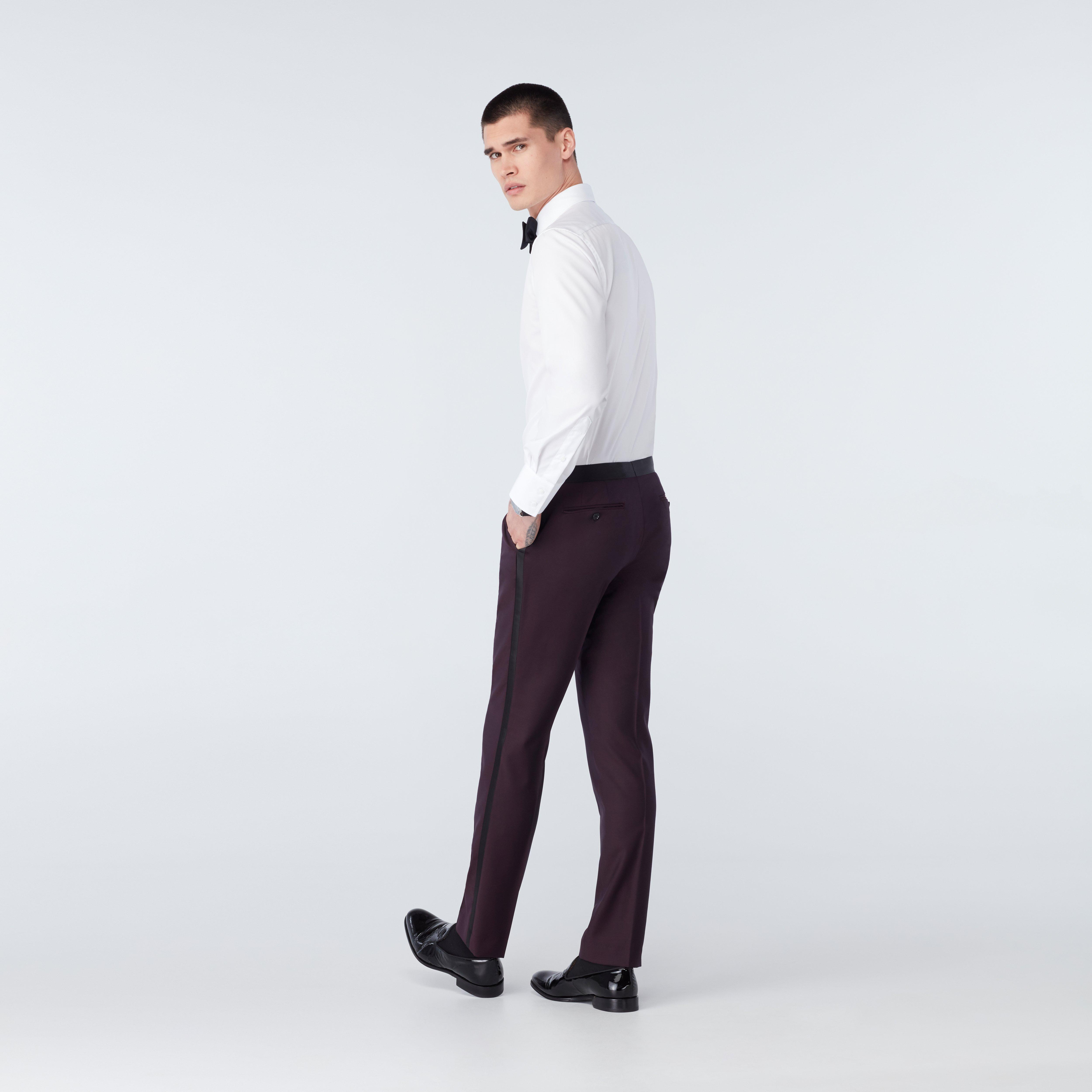 Product thumbnail 2 Burgundy pants - Highworth Solid Design from Tuxedo Indochino Collection