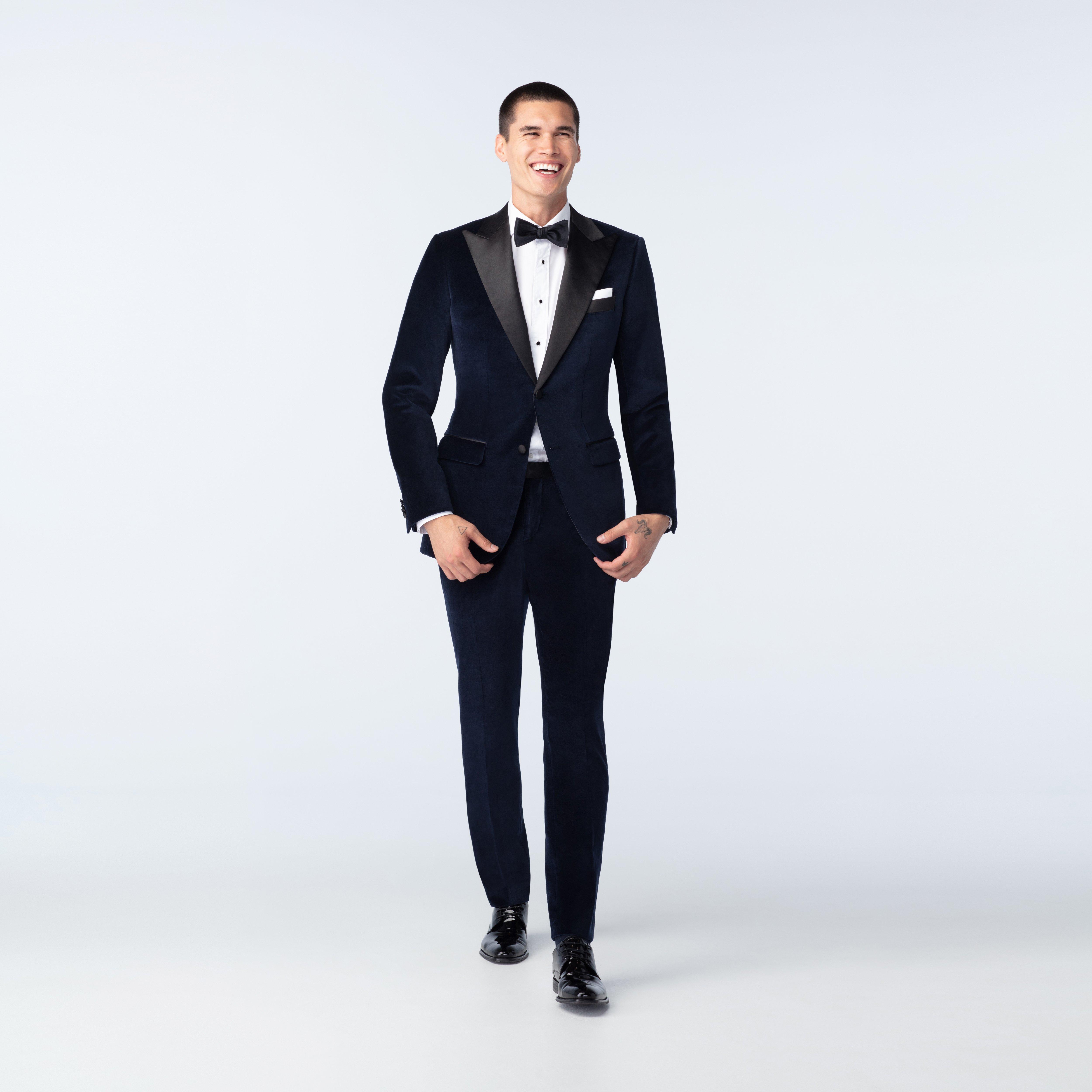 Blue velvet tuxedo clearance suit