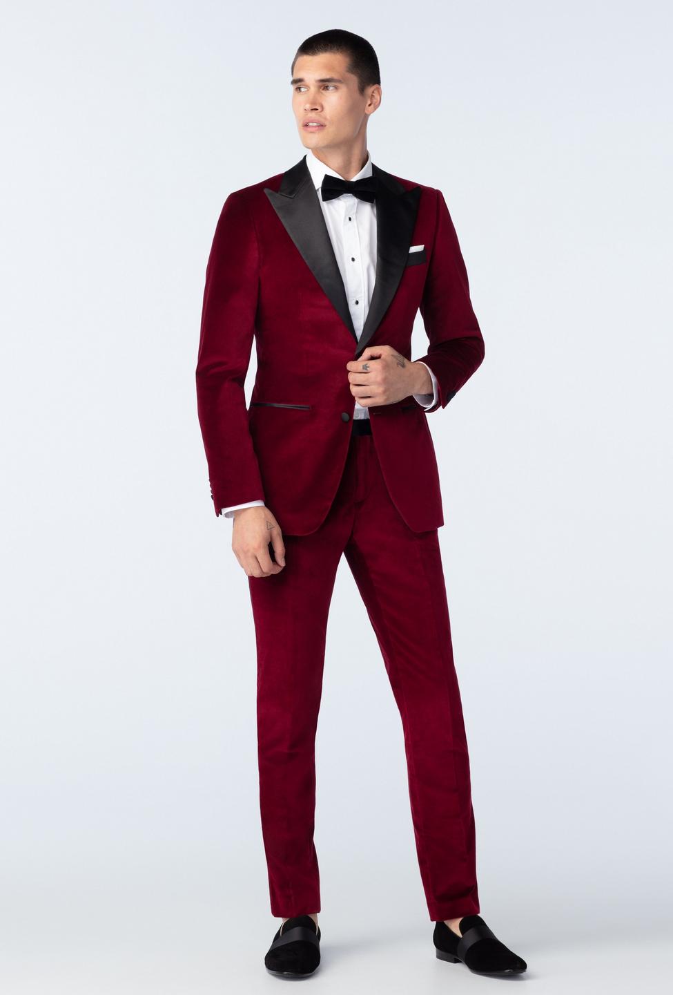 Burgundy suit - Hardford Solid Design from Tuxedo Indochino Collection