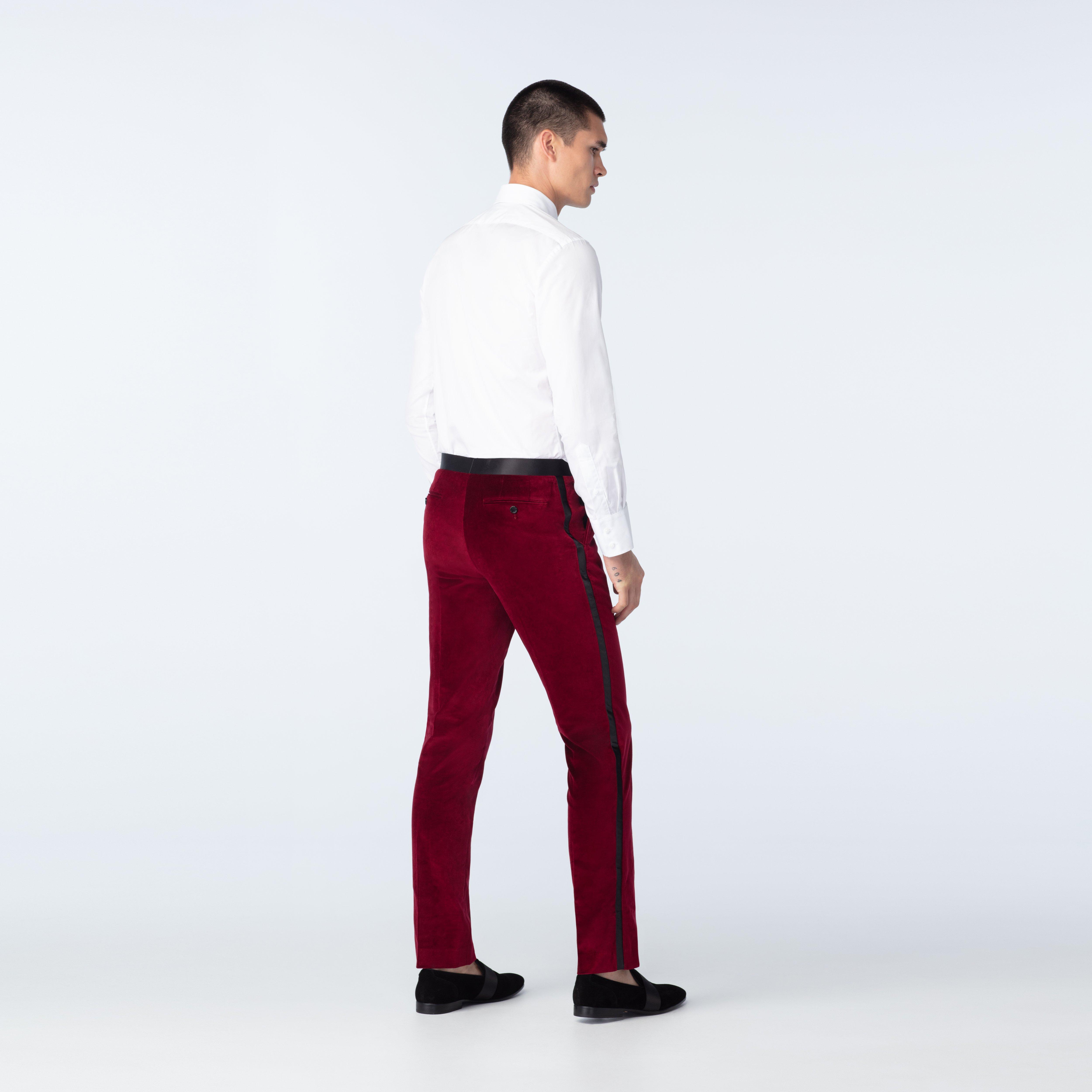 Product thumbnail 2 Burgundy pants - Hardford Solid Design from Tuxedo Indochino Collection
