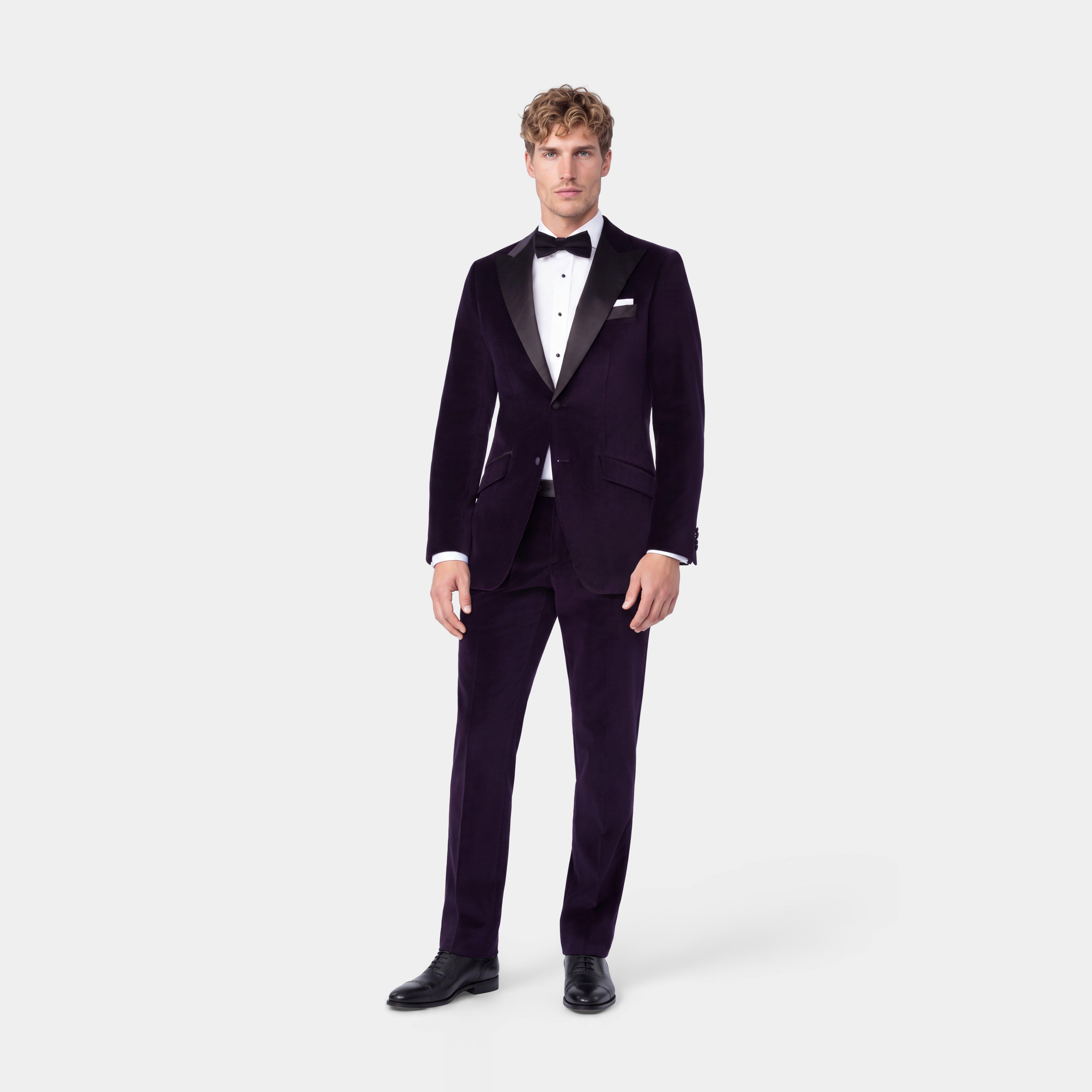 Custom Suits Made For You - Harford Velvet Purple Tuxedo | INDOCHINO