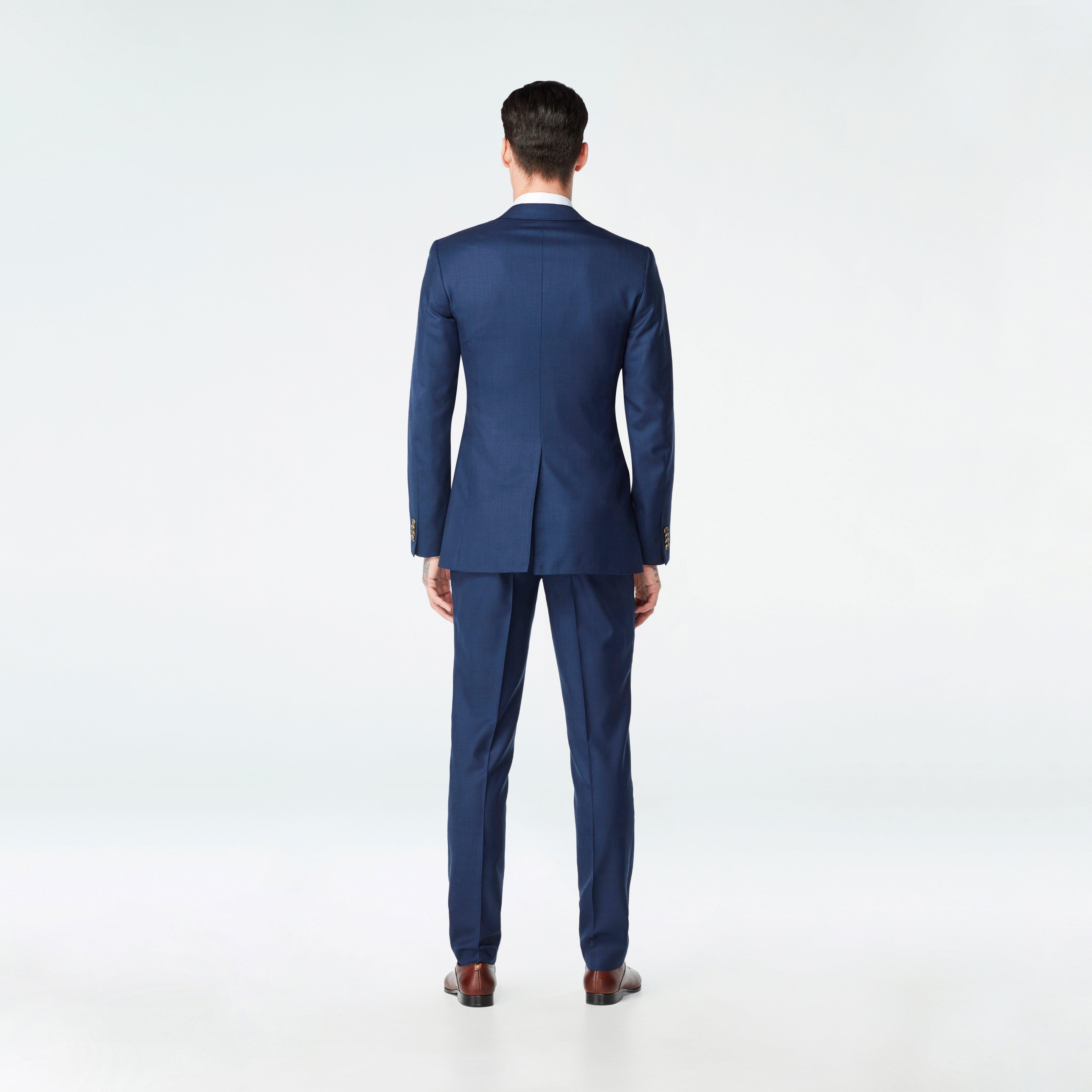 Custom Suits Made For You - Hayle Sharkskin Dark Navy Suit | INDOCHINO