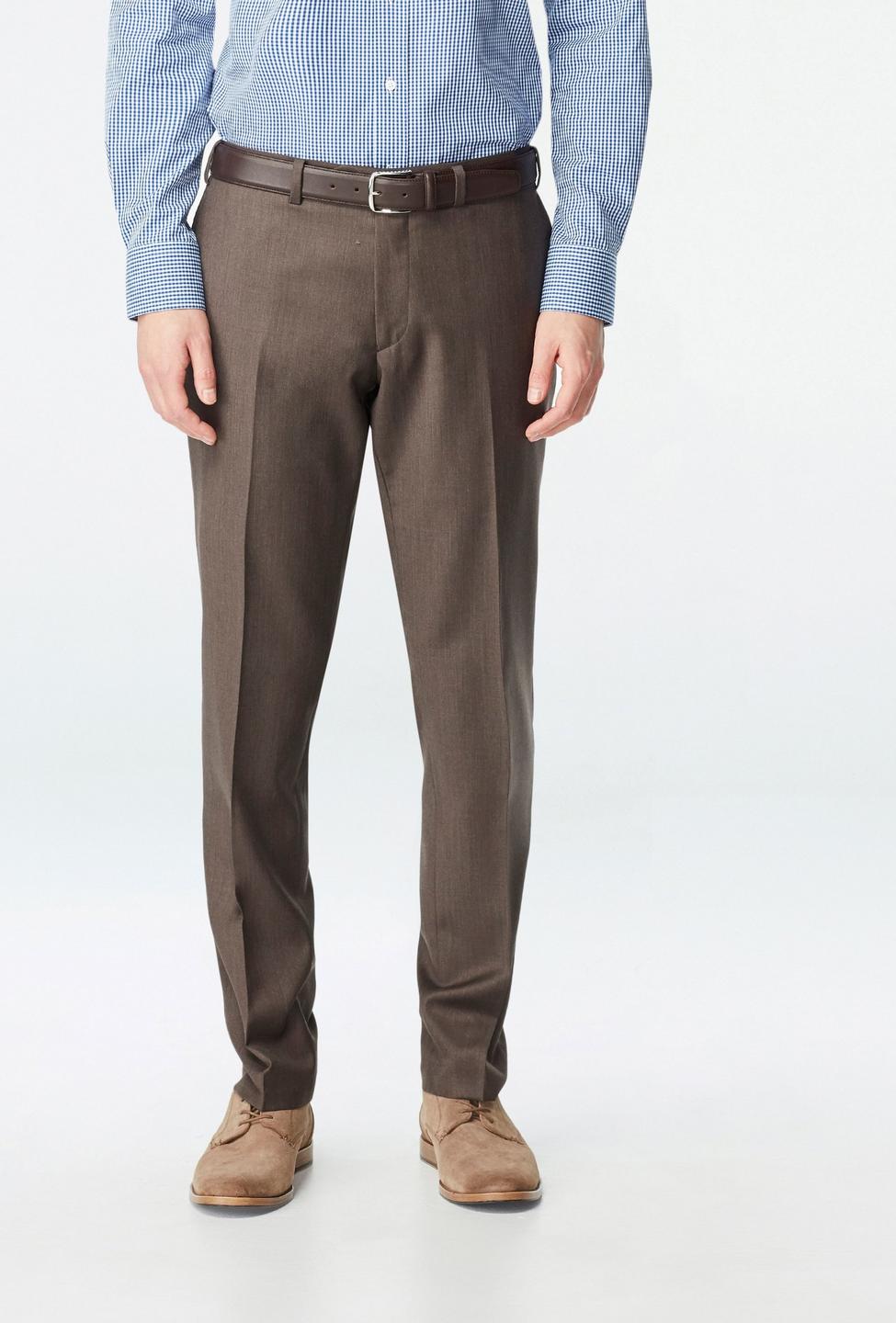 Brown pants - Hemsworth Solid Design from Premium Indochino Collection