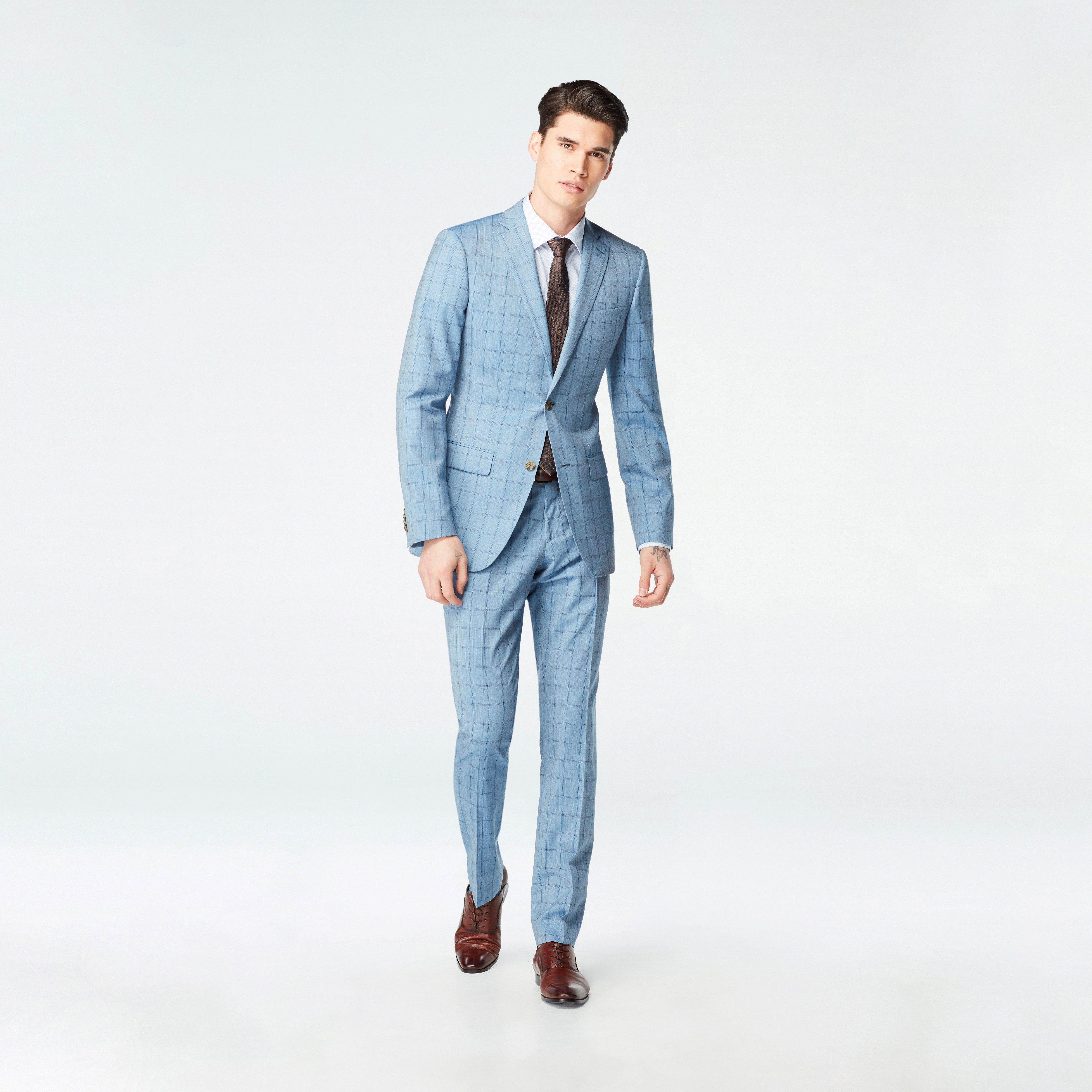 Camden Check Light Blue Blazer