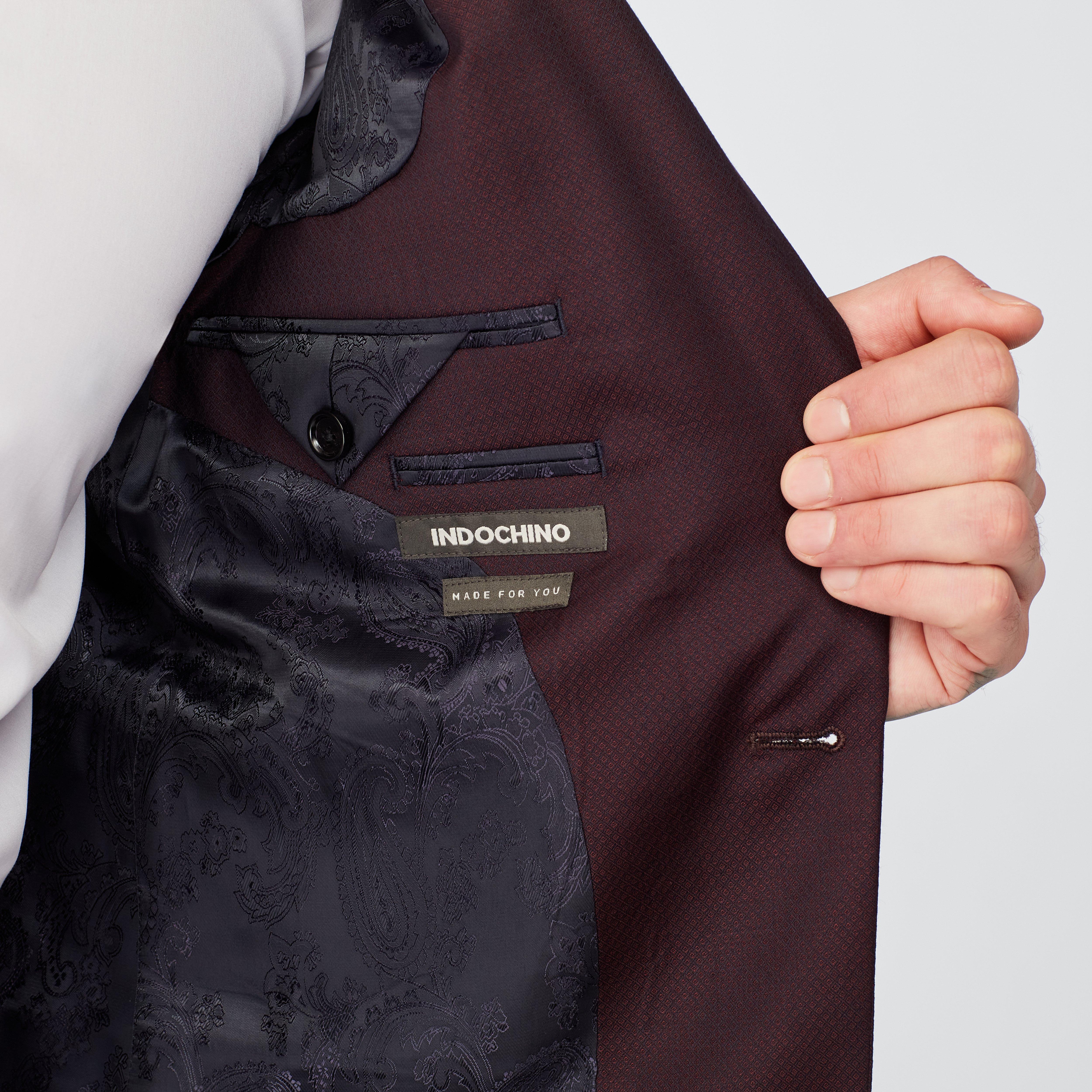 Product thumbnail 3 Burgundy blazer - Highworth Solid Design from Premium Indochino Collection