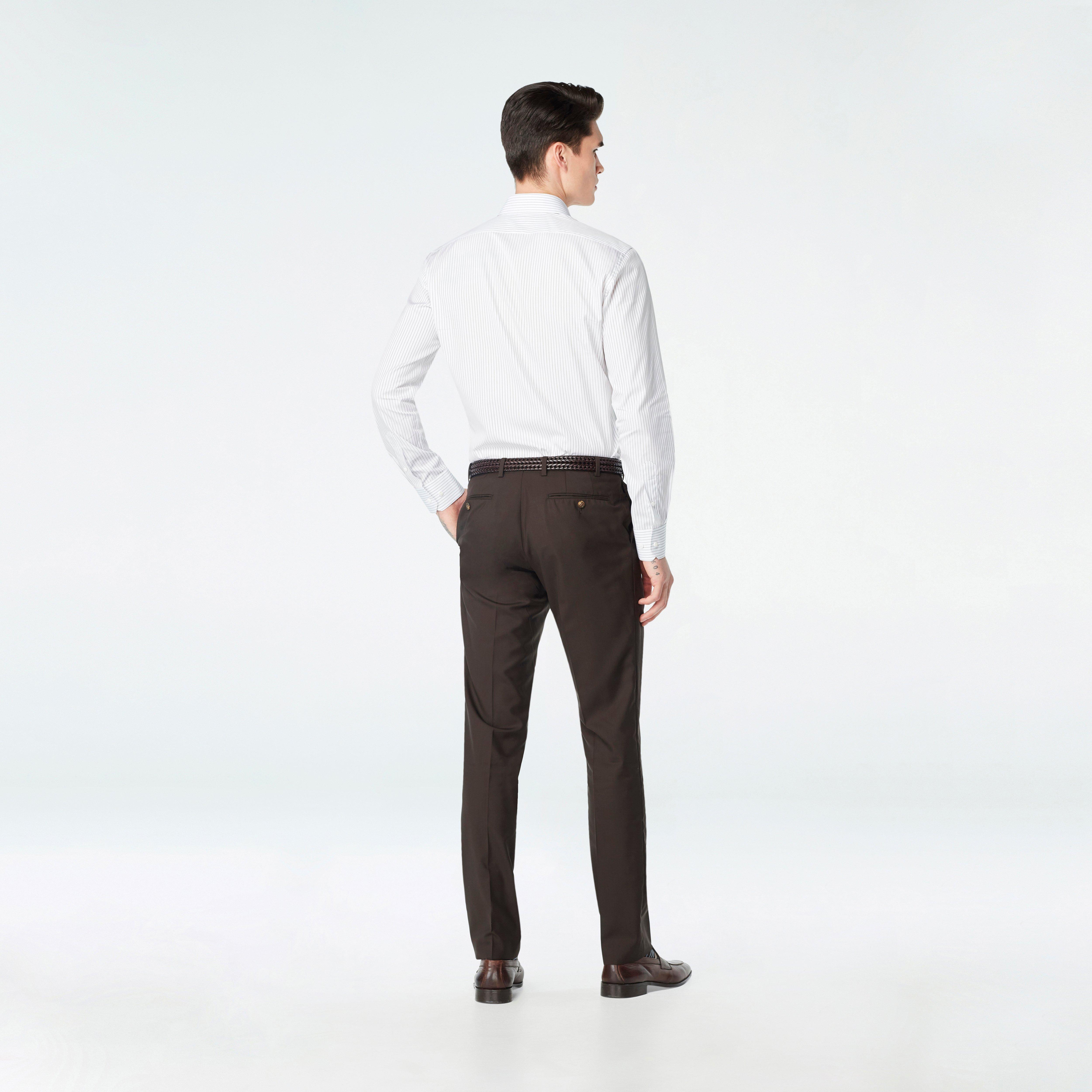 brown suit pants