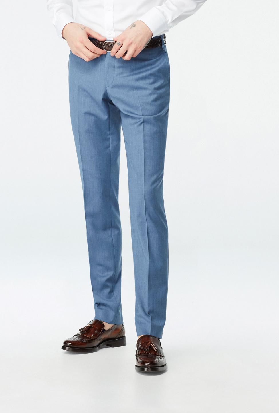 Blue pants - Hemsworth Solid Design from Premium Indochino Collection