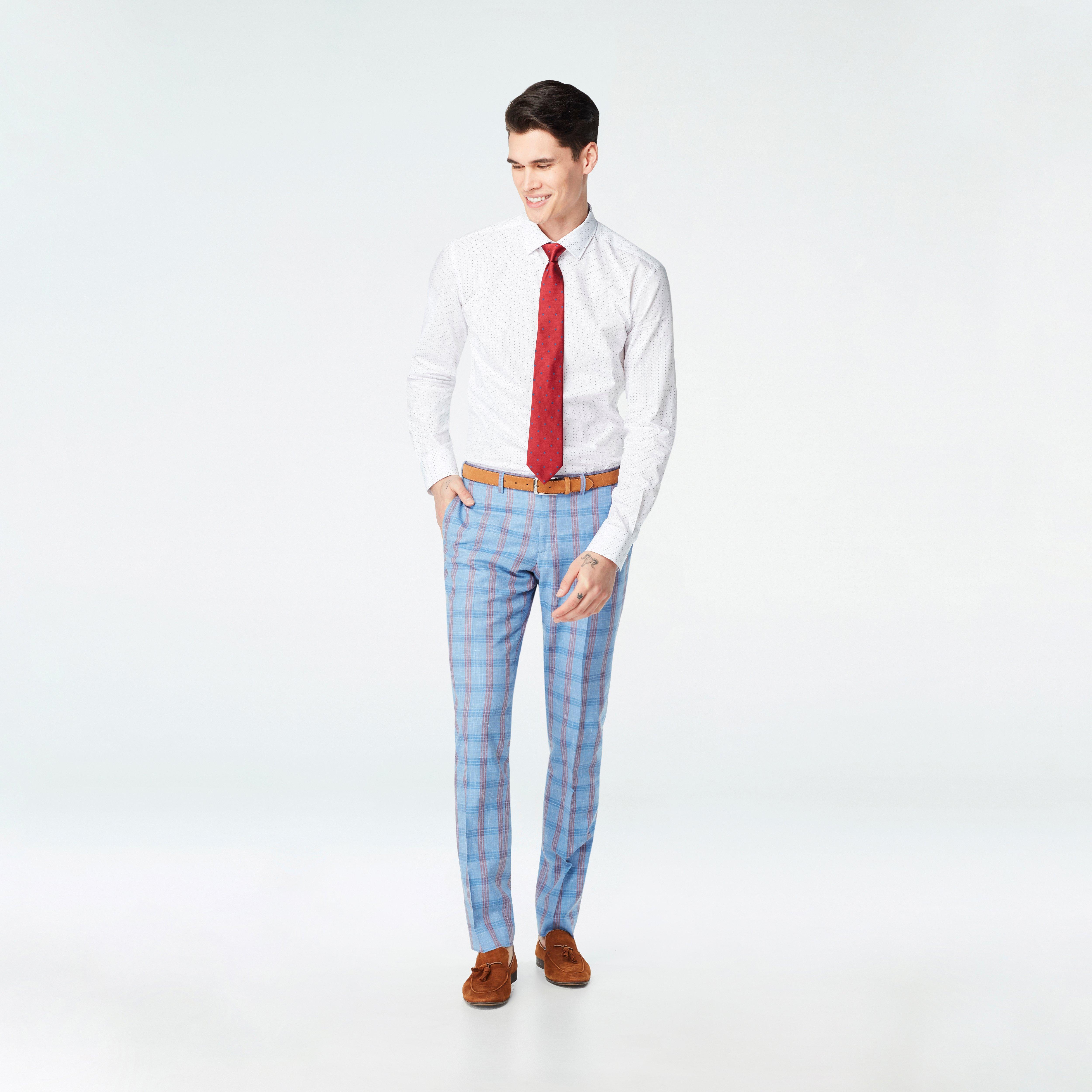 royal blue plaid pants