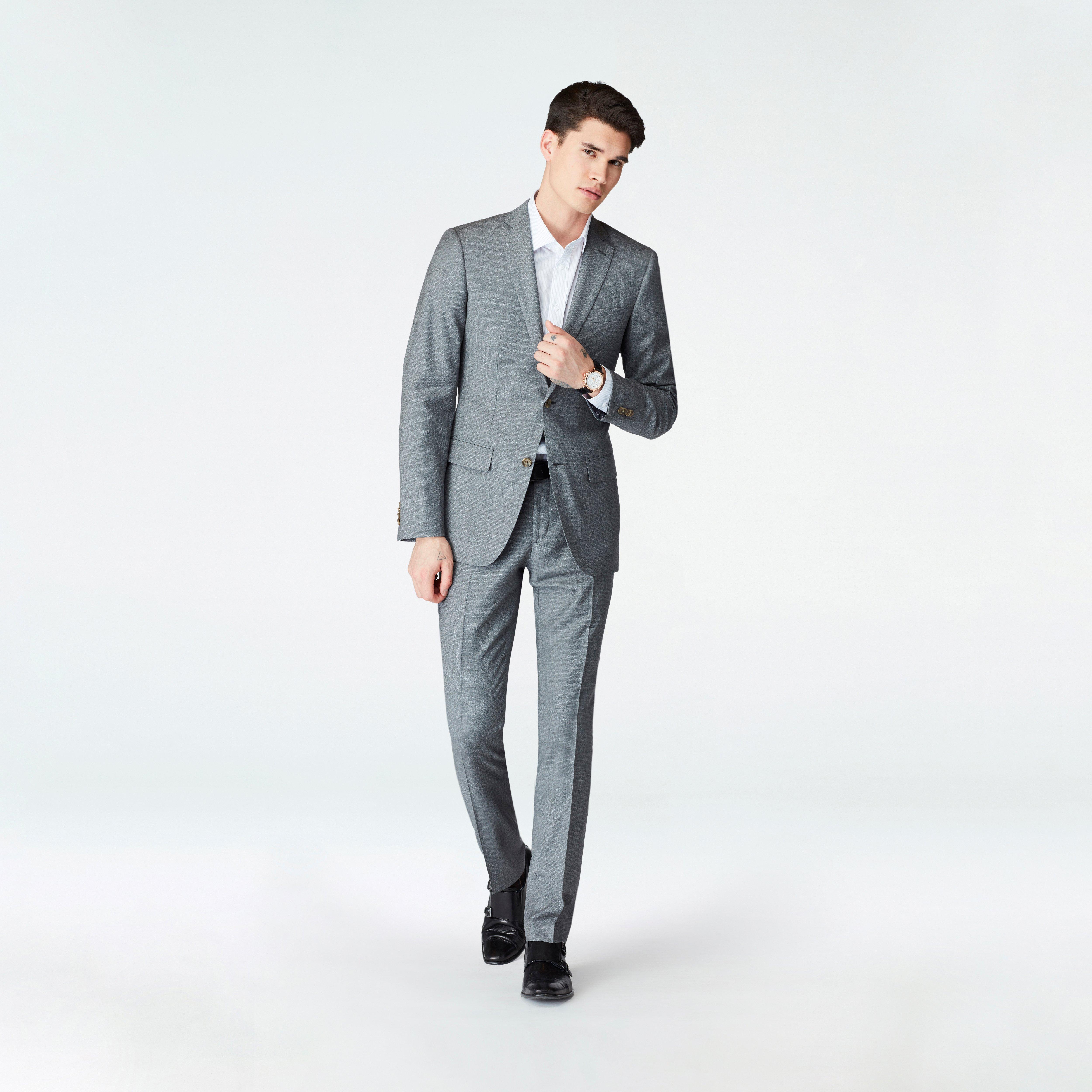 Chiswick Micro Check Gray Suit