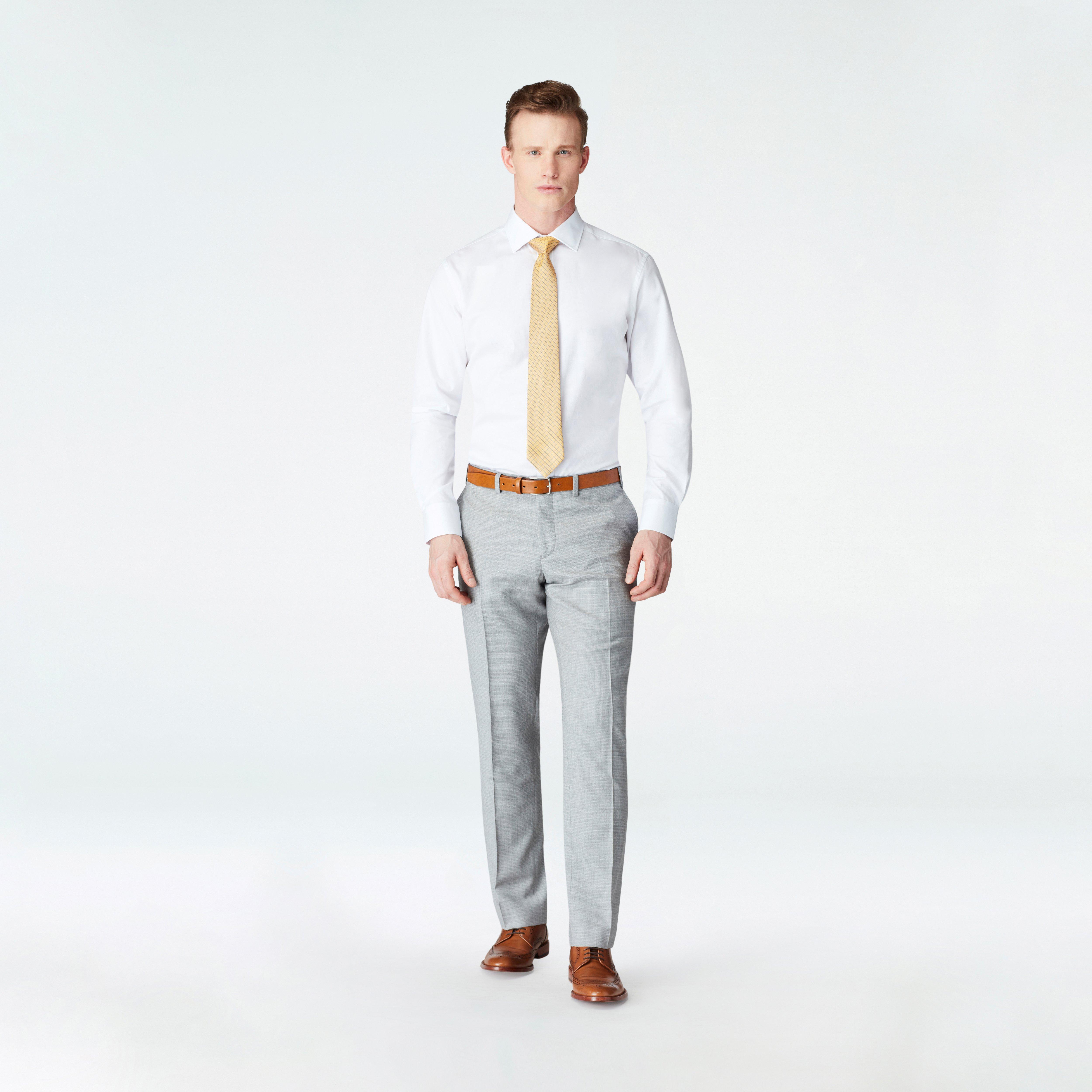 light gray suit pants