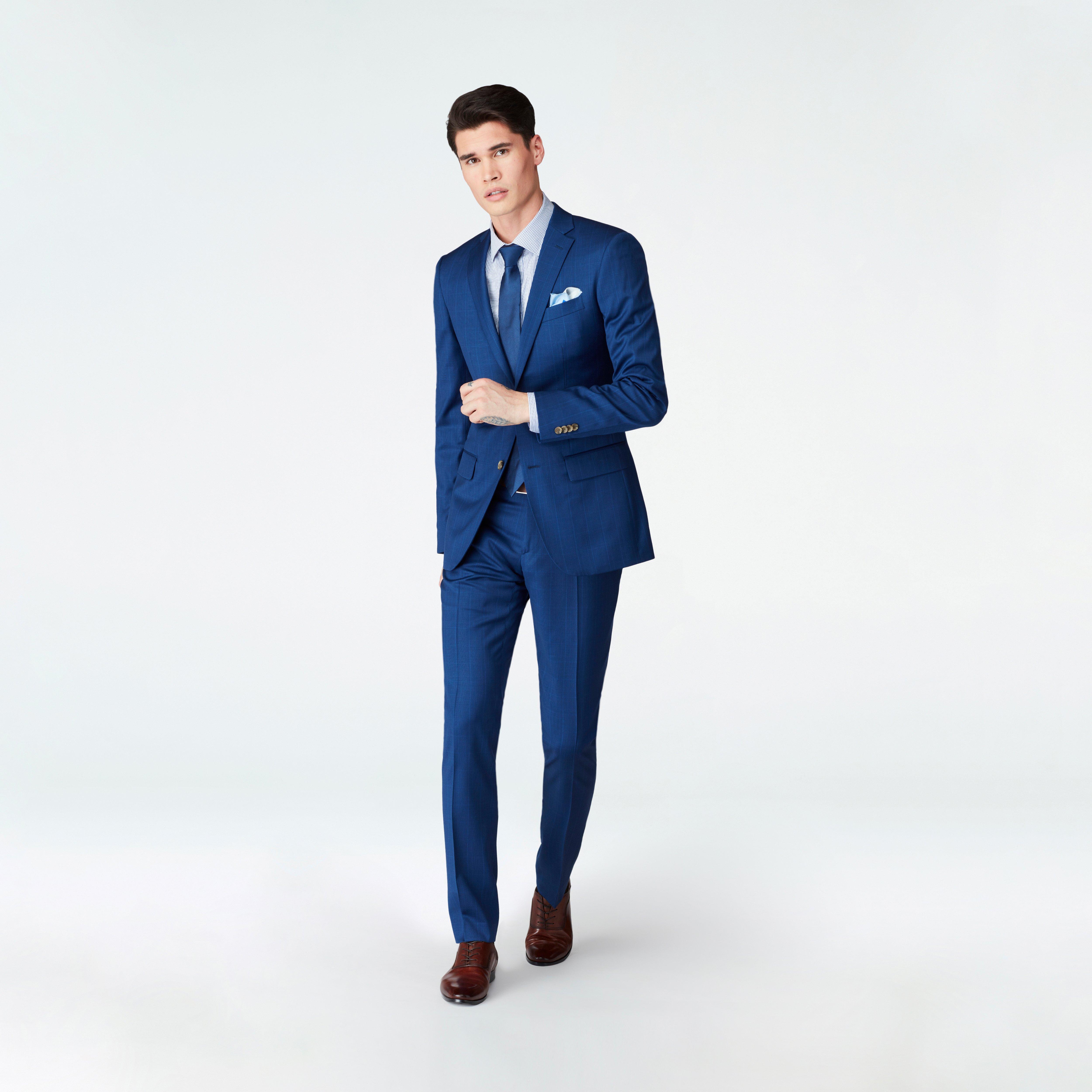 Conway Prince Of Wales Navy Suit