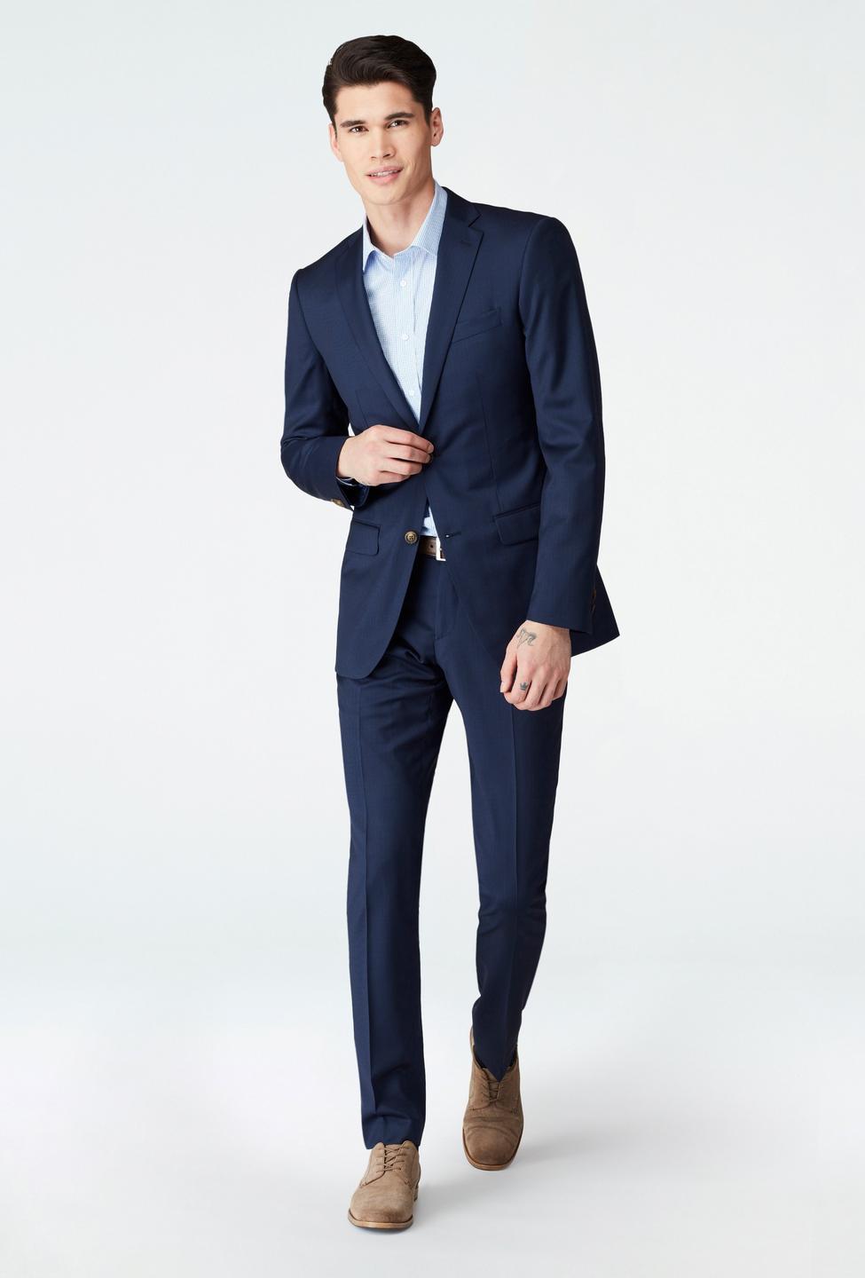 Corby Micro Houndstooth Navy Suit
