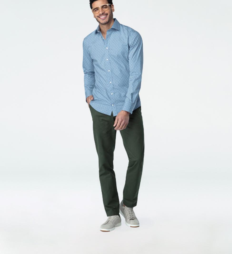 Blue shirt - Eastleigh Pattern Design from Seasonal Indochino Collection