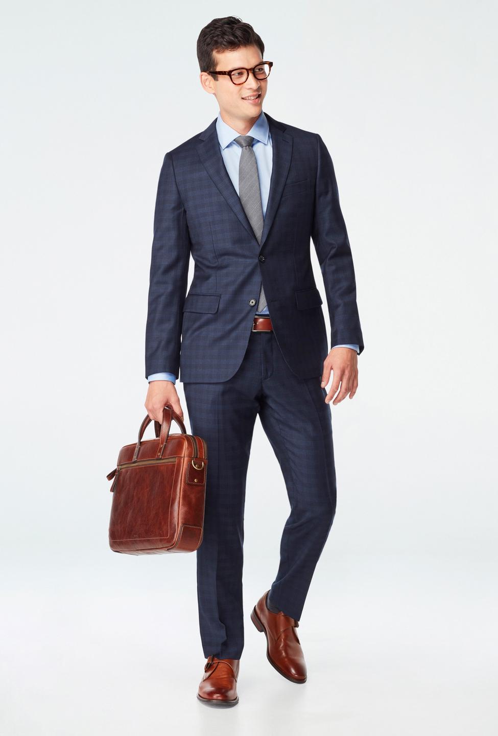 Blue suit - Doncaster Checked Design from Seasonal Indochino Collection