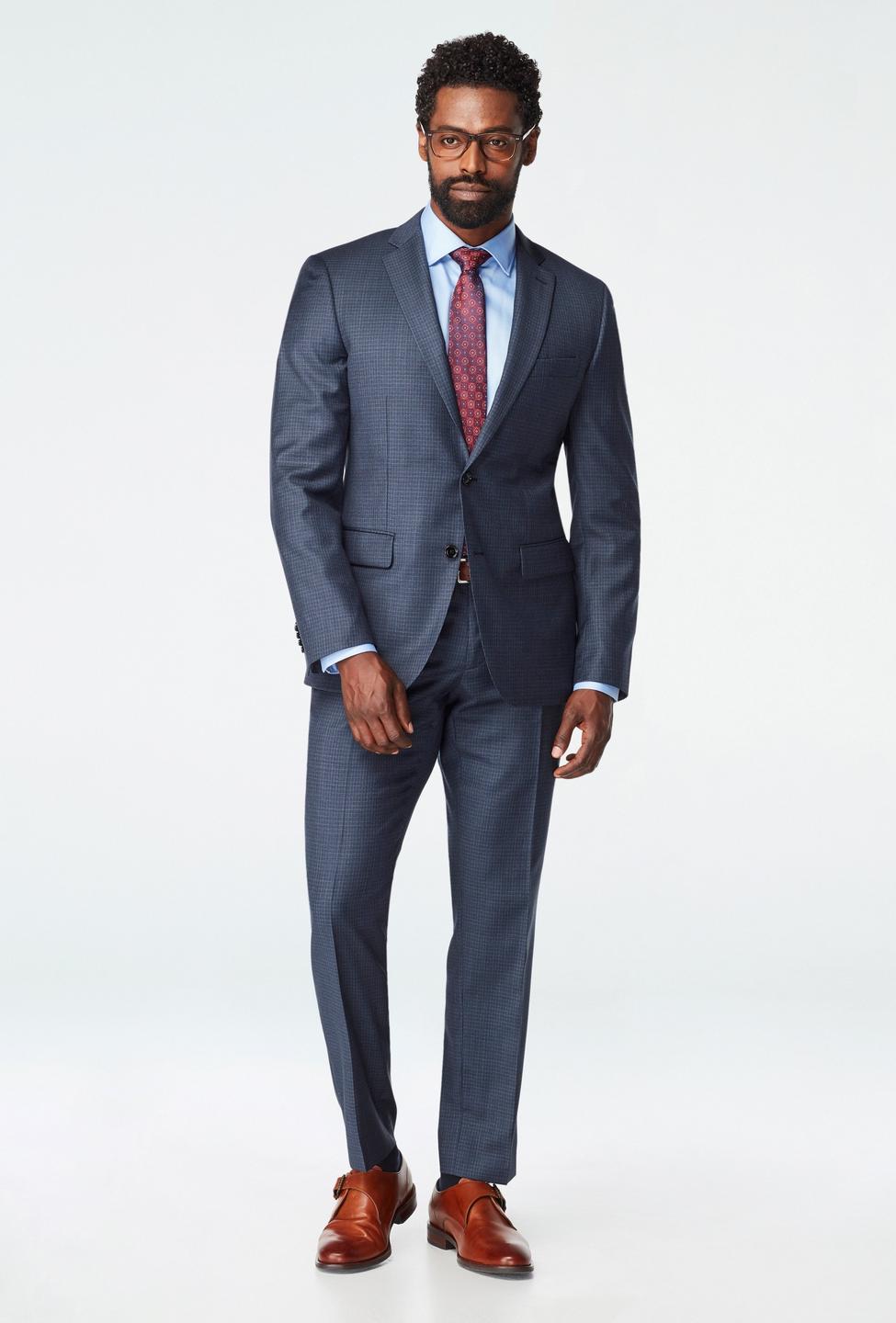 Blue blazer - Dunmow Checked Design from Seasonal Indochino Collection