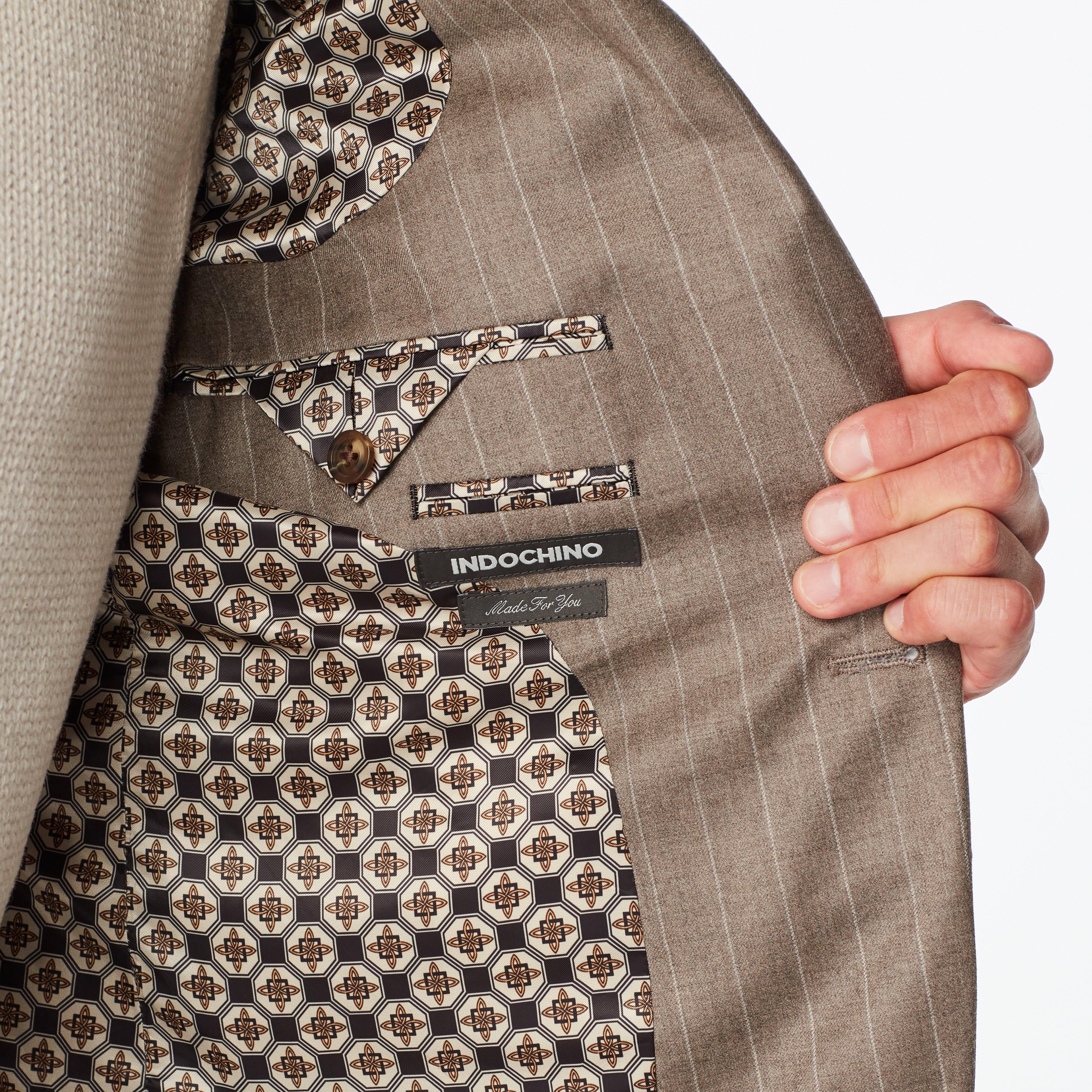 Product thumbnail 5 Brown suit - Reigate Striped Design from Seasonal Indochino Collection