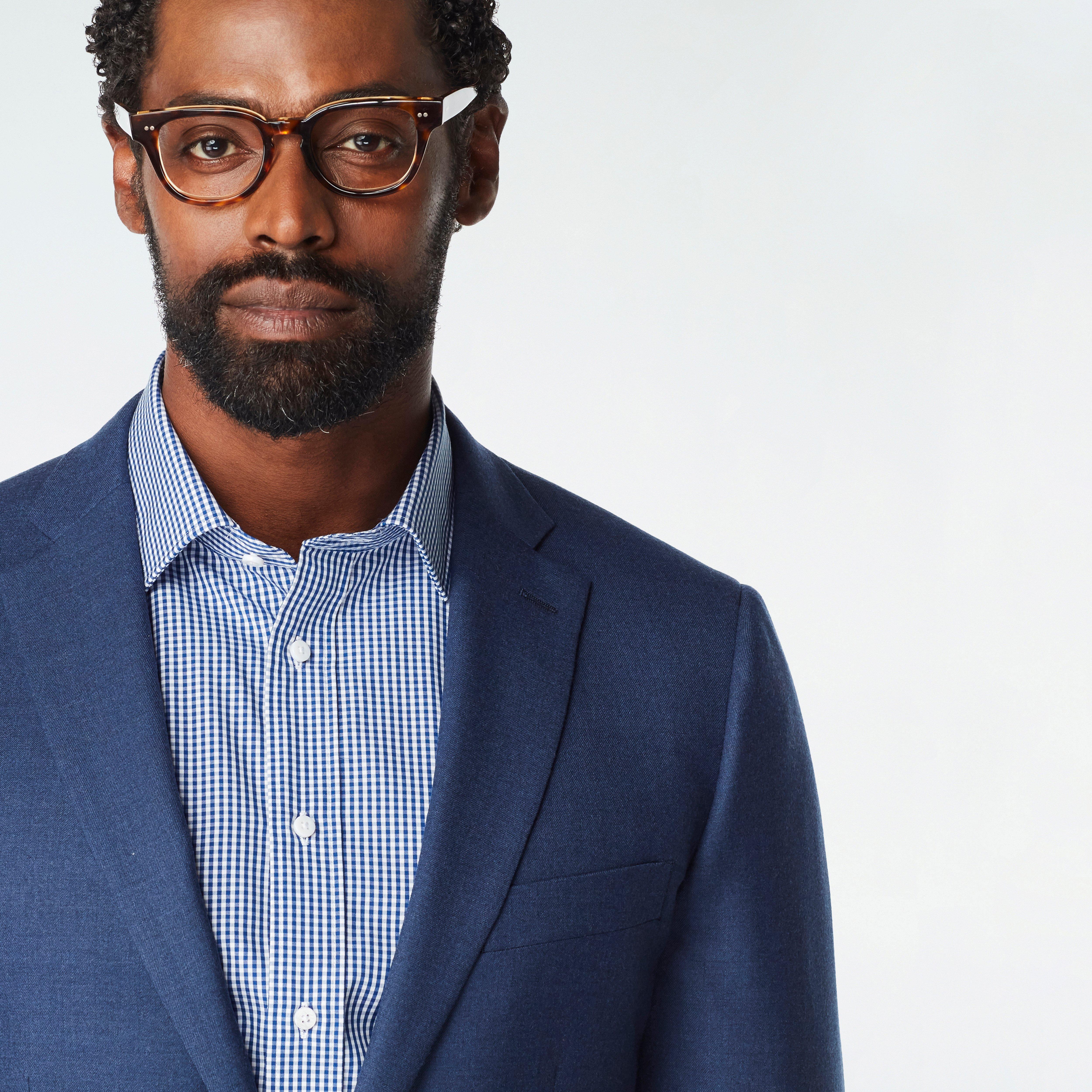 Product thumbnail 4 Blue blazer - Hayward Solid Design from Luxury Indochino Collection