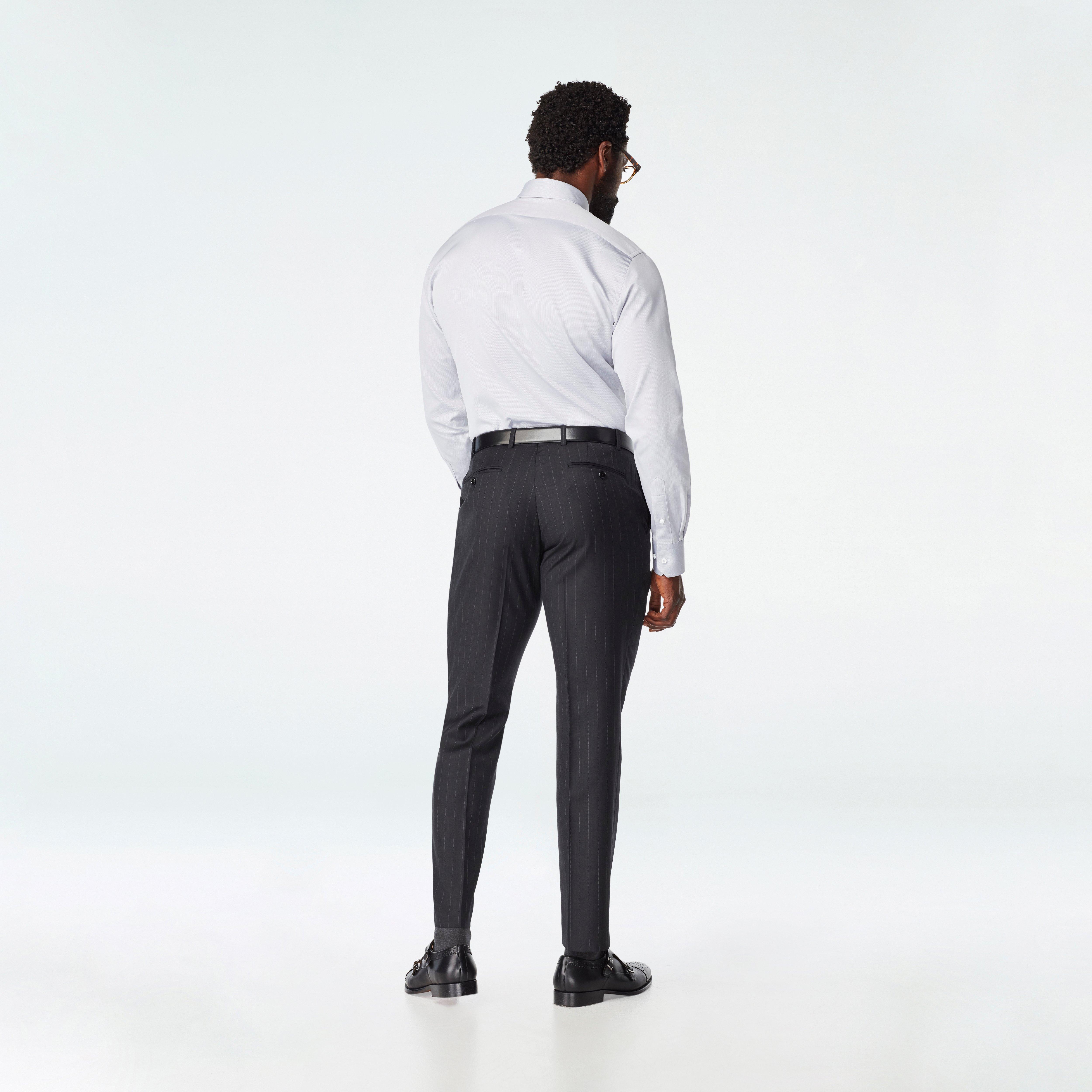 Hemsworth Stripe Charcoal Pants