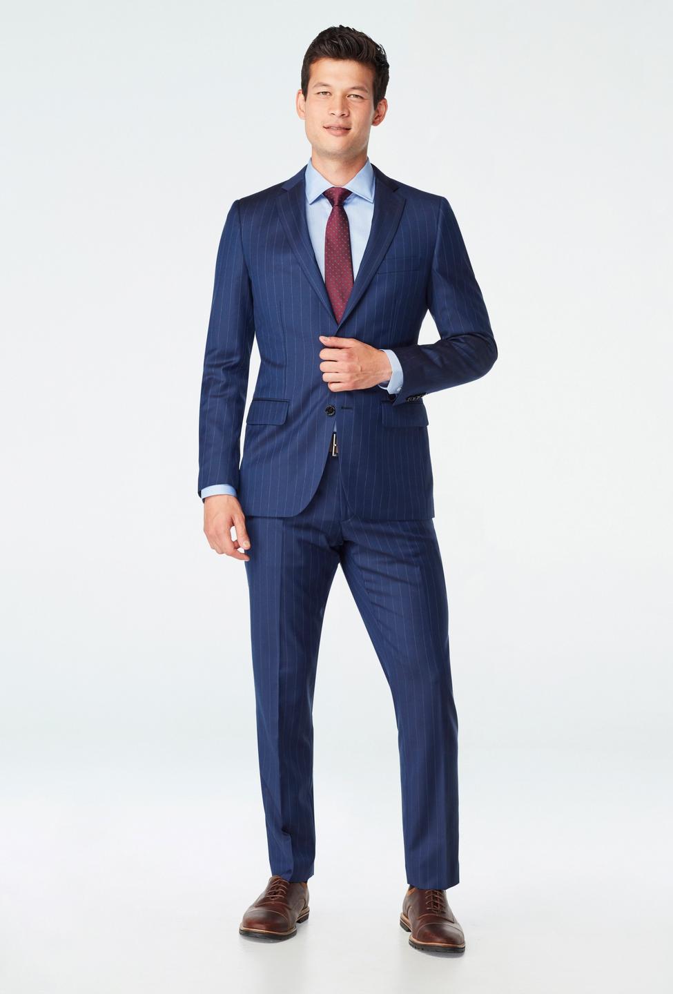 Blue suit - Hemsworth Striped Design from Premium Indochino Collection