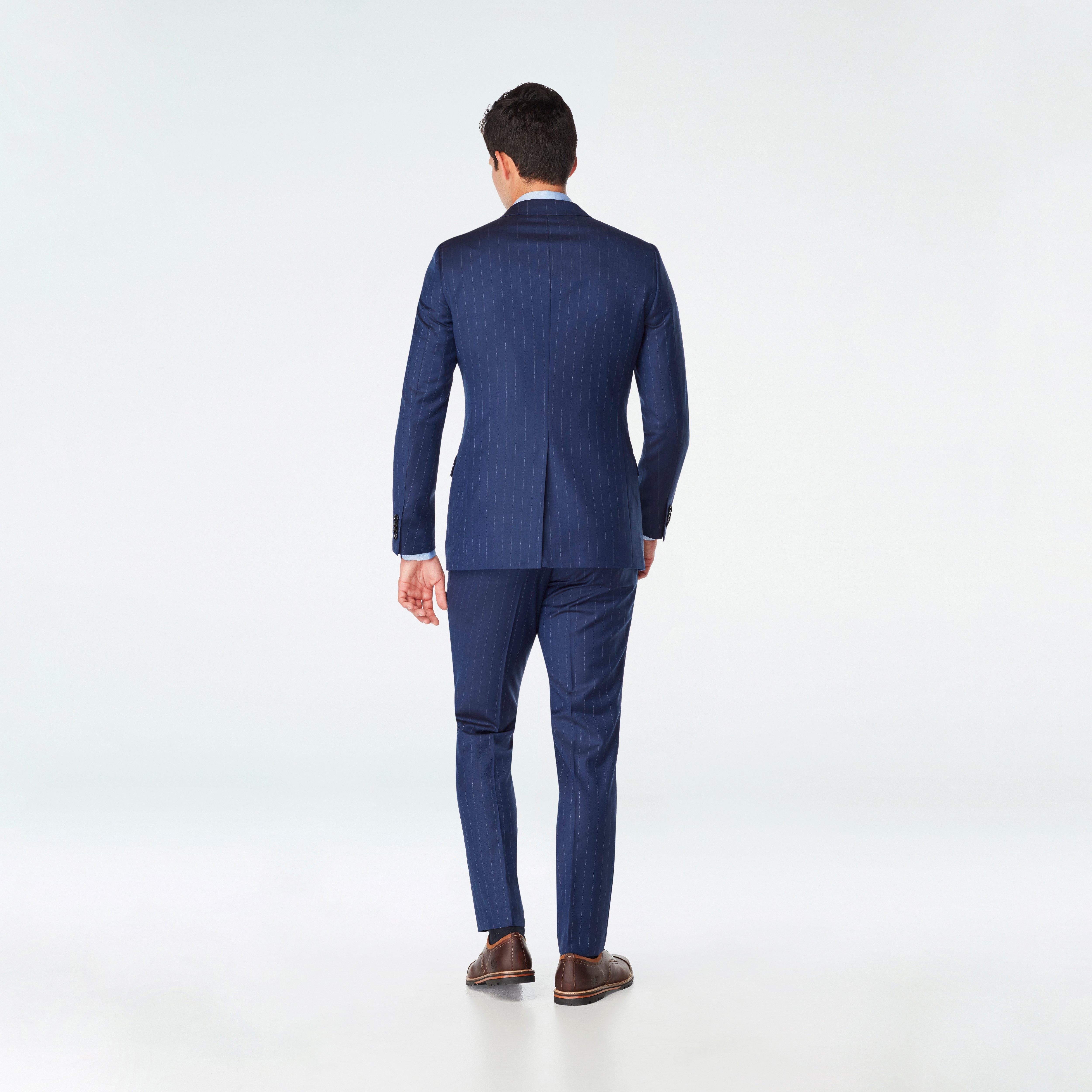 Custom Suits Made For You - Hemsworth Stripe Navy Suit | INDOCHINO