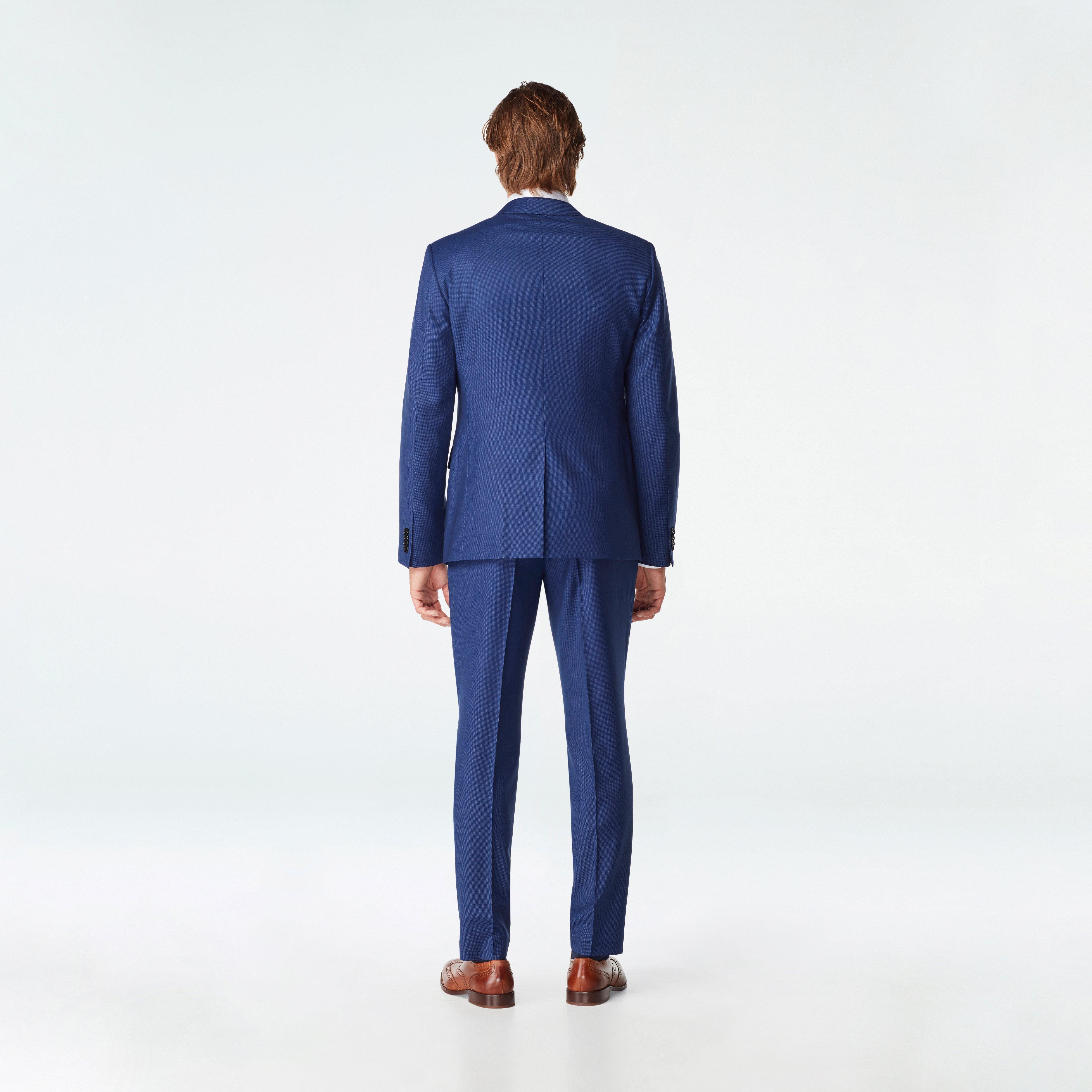 Custom Suits Made For You - Highbridge Nailhead Blue Suit | INDOCHINO