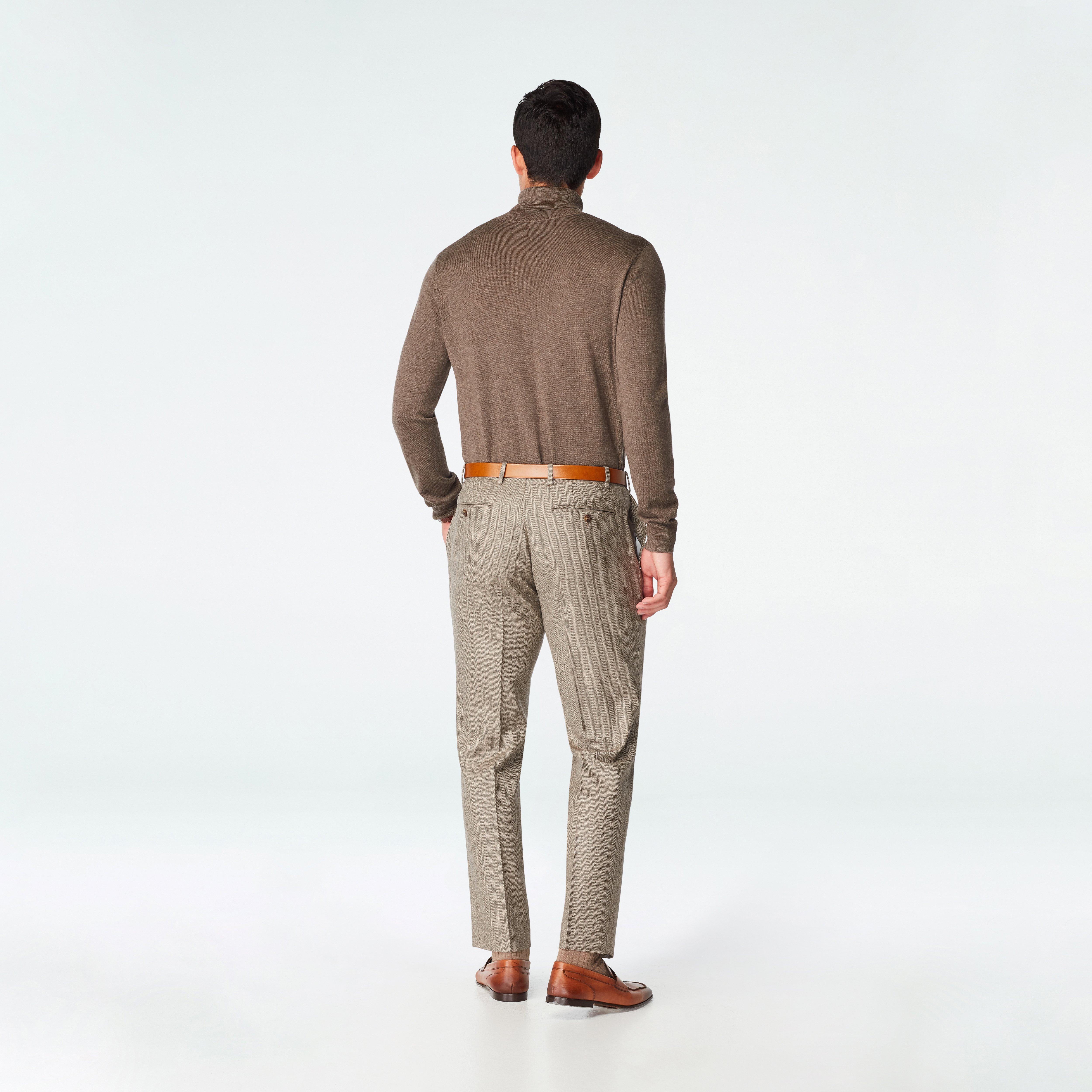 Dalton Herringbone Light Brown Suit