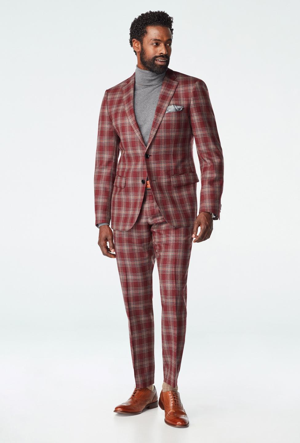 Red suit - Danhill Plaid Design from Seasonal Indochino Collection