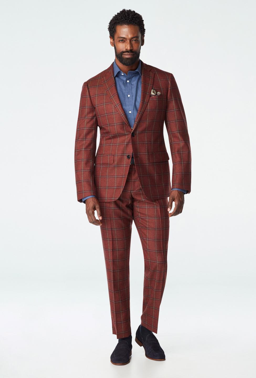 Red suit - Darley Plaid Design from Seasonal Indochino Collection